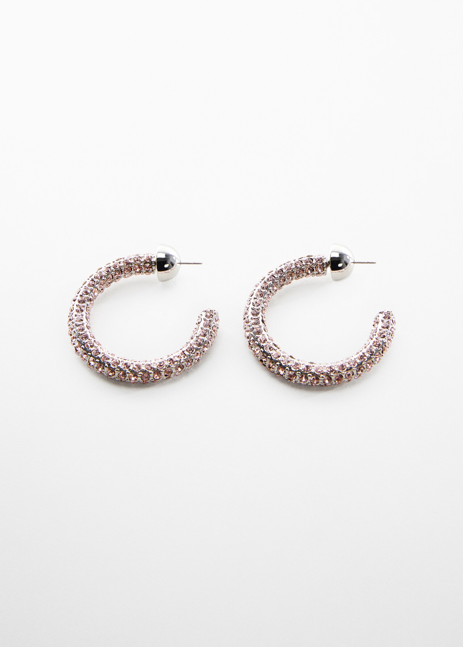 Faceted crystal hoop earrings - Article without model