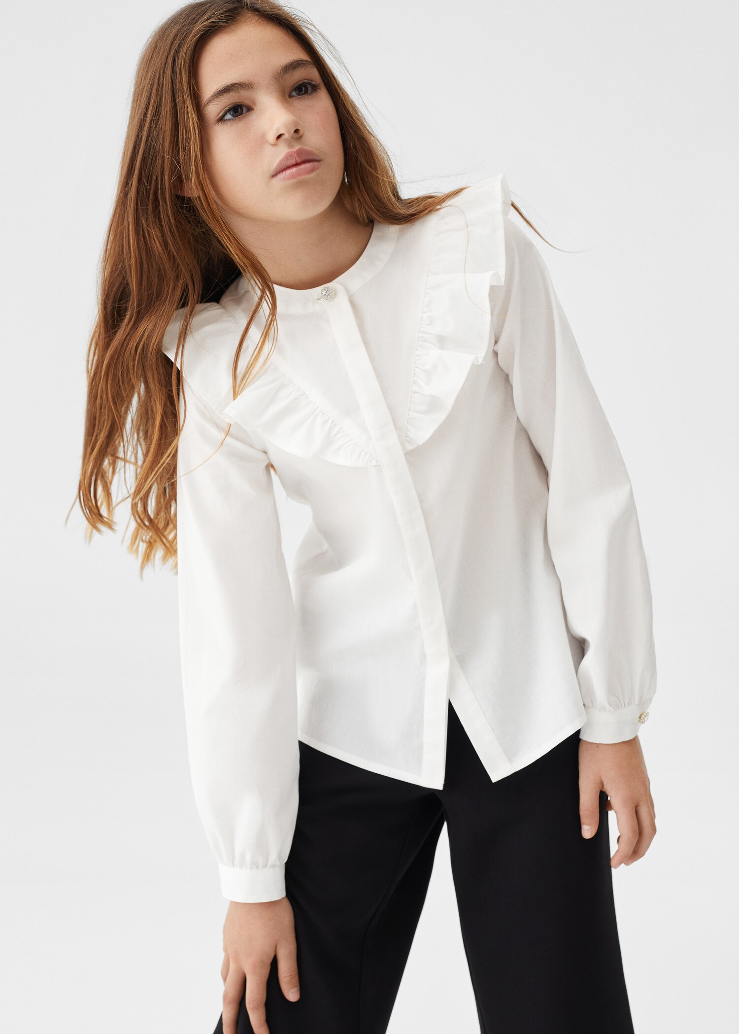 Jewel button blouse - Medium plane