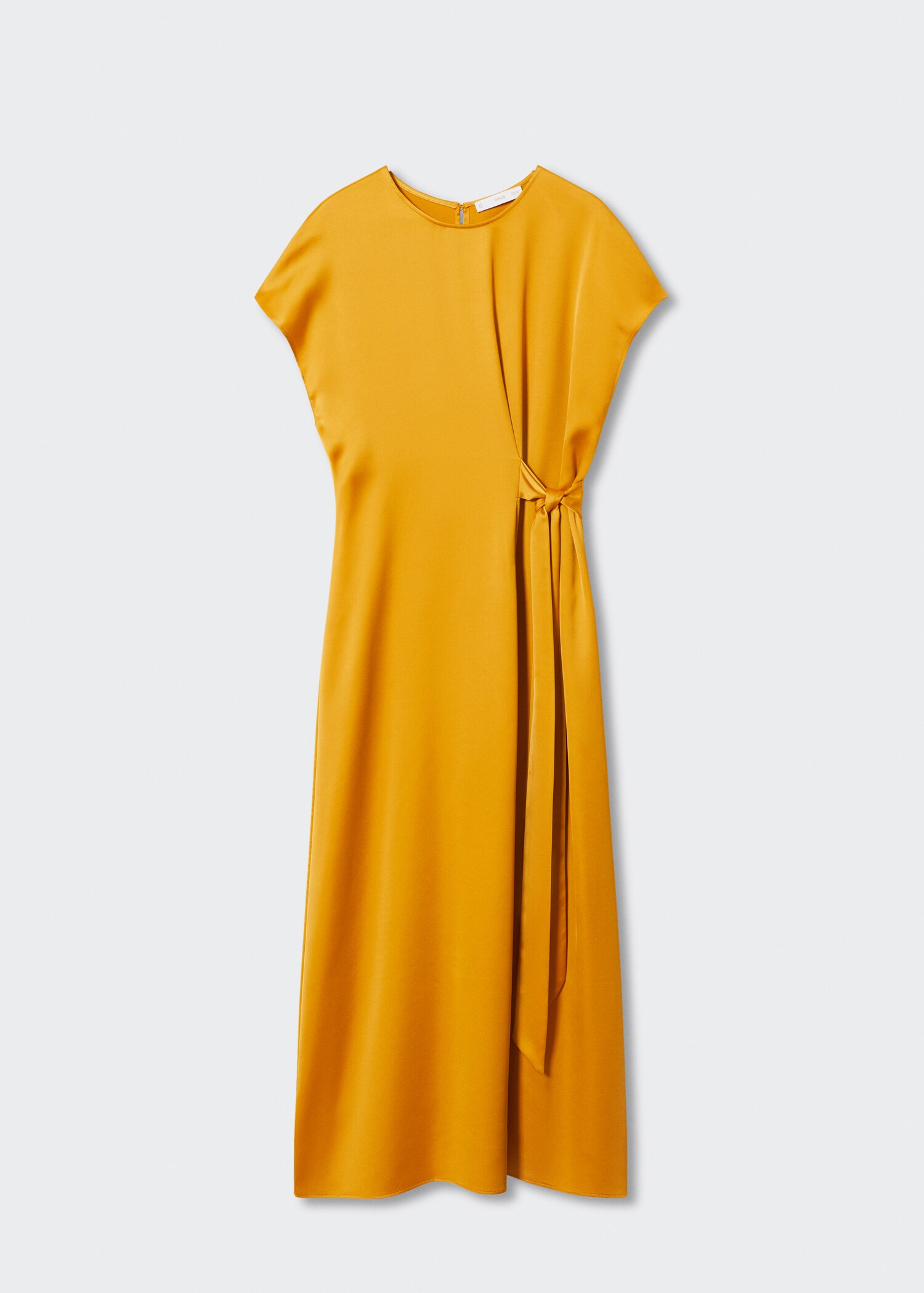 Satiniertes Kleid mit Knoten - Artikel ohne Model