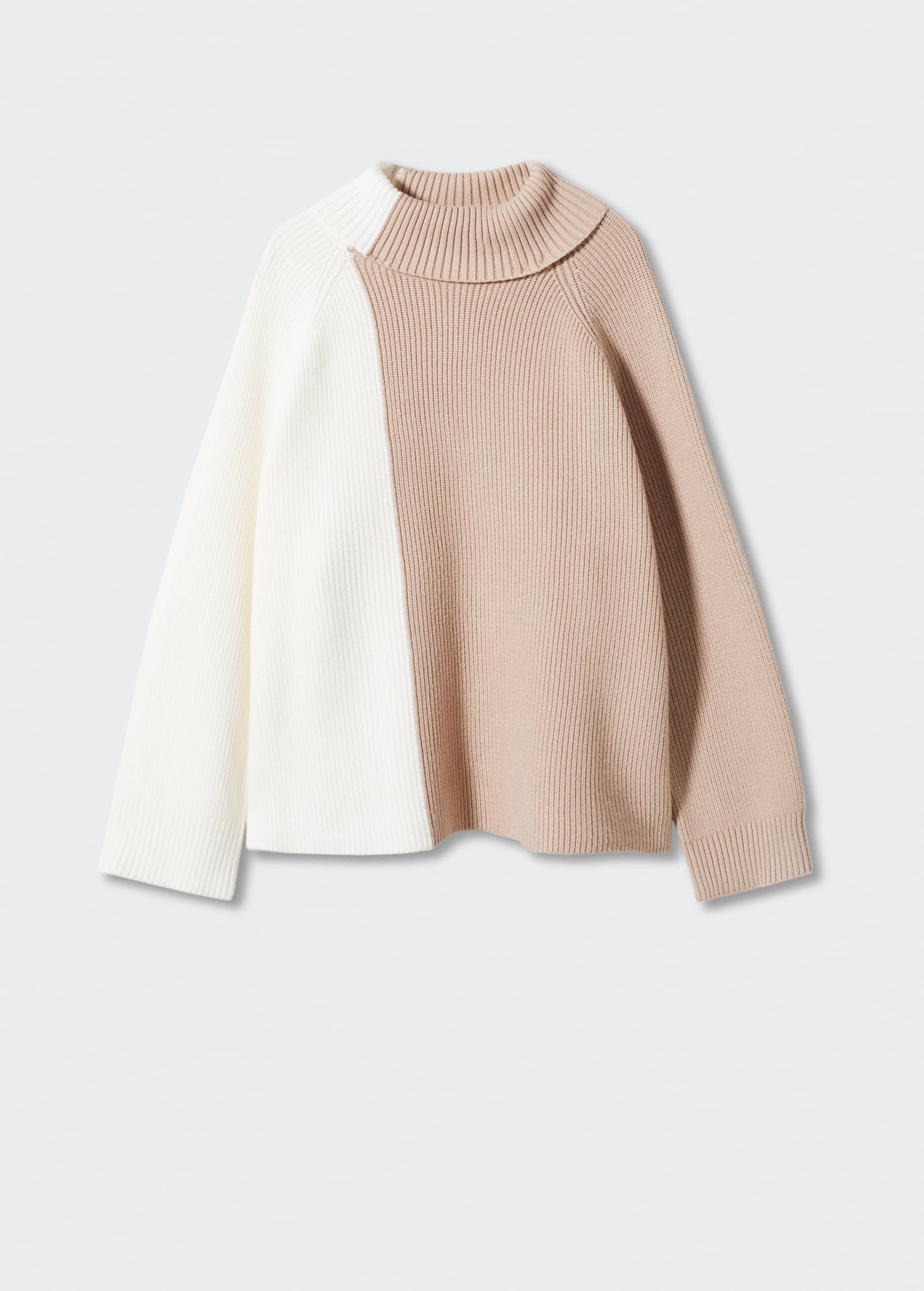 Two-tone turtleneck sweater - Article without model