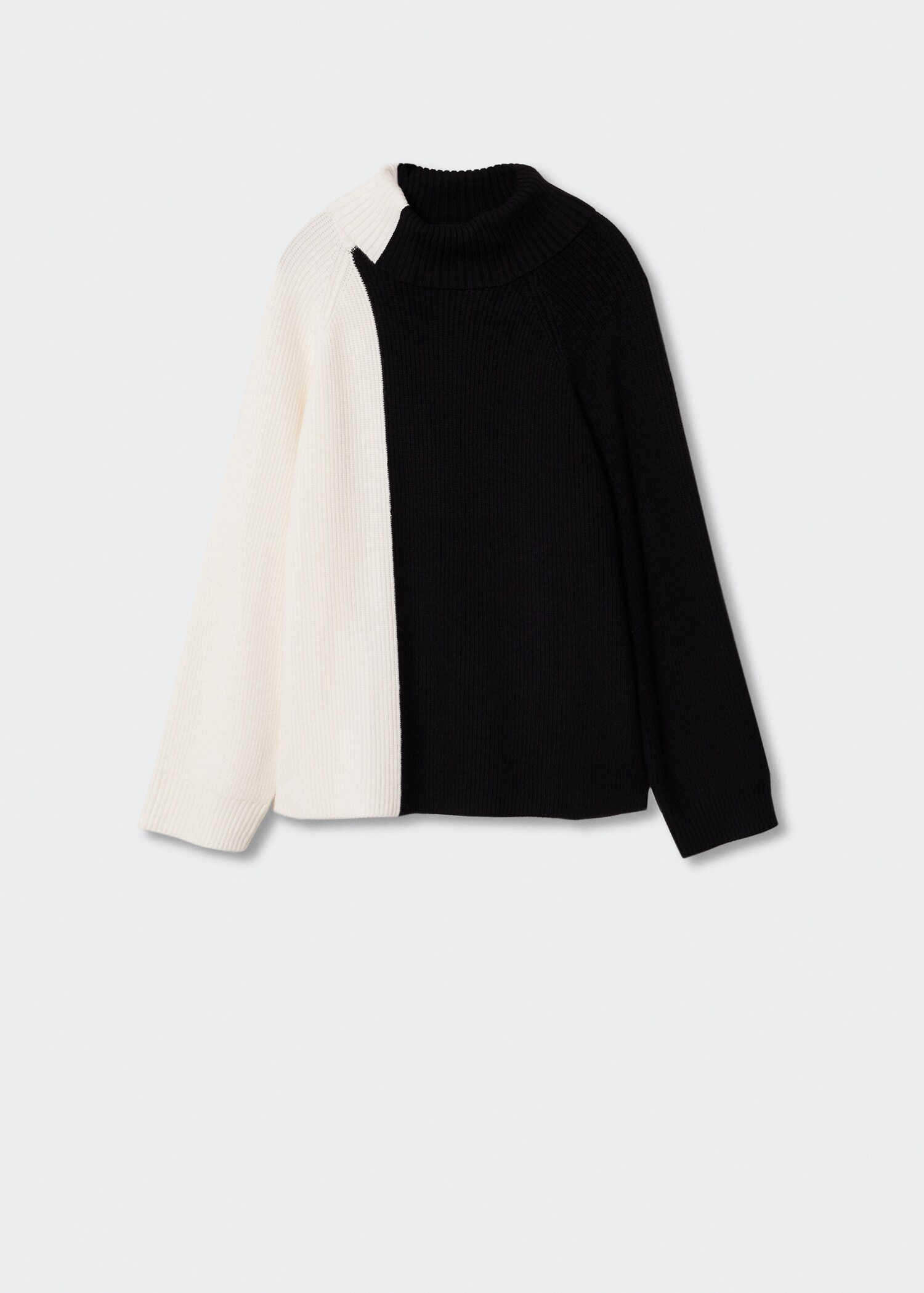 Two-tone turtleneck sweater - Article without model