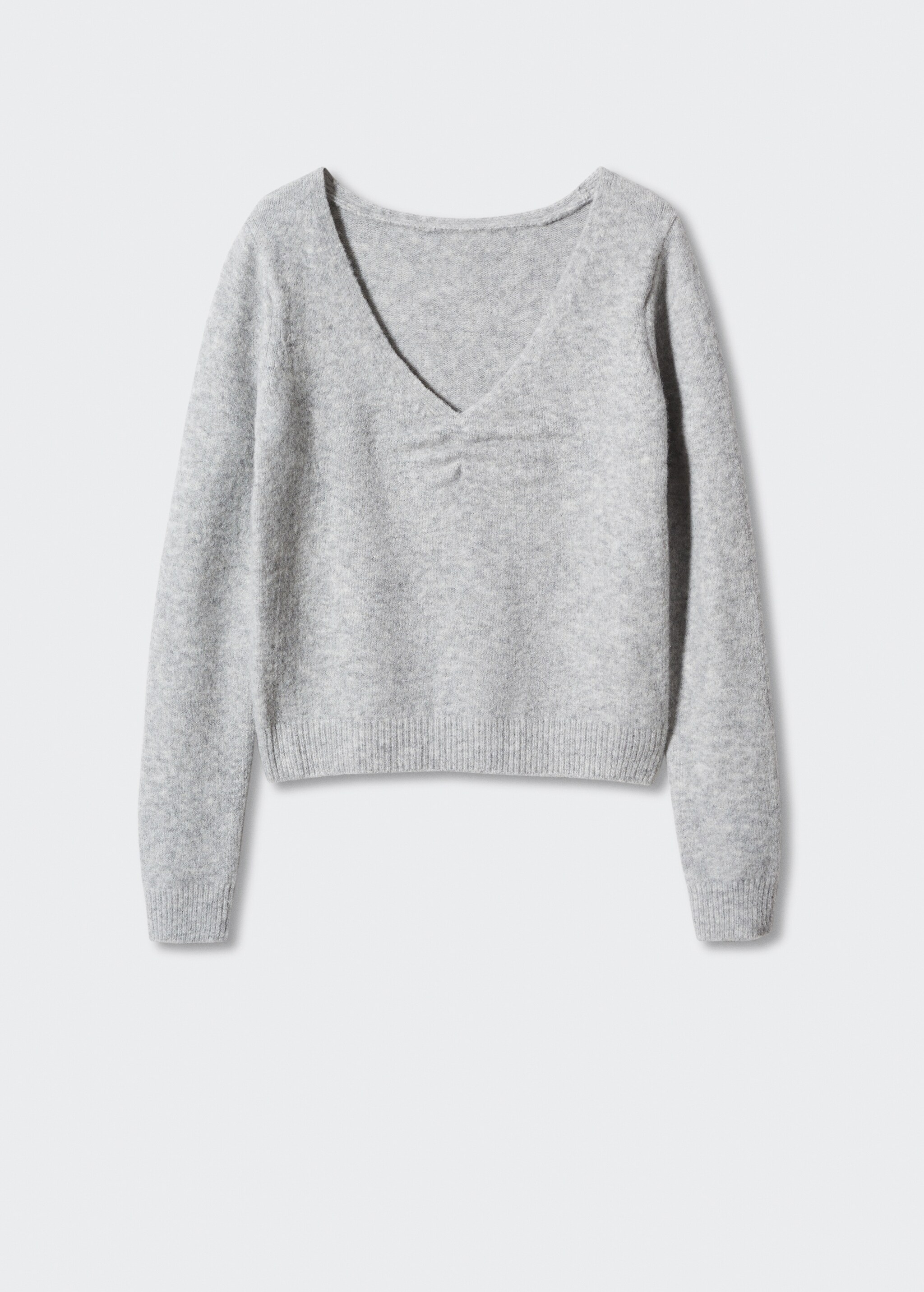 V-neck sweater with ruffled collar - Article without model