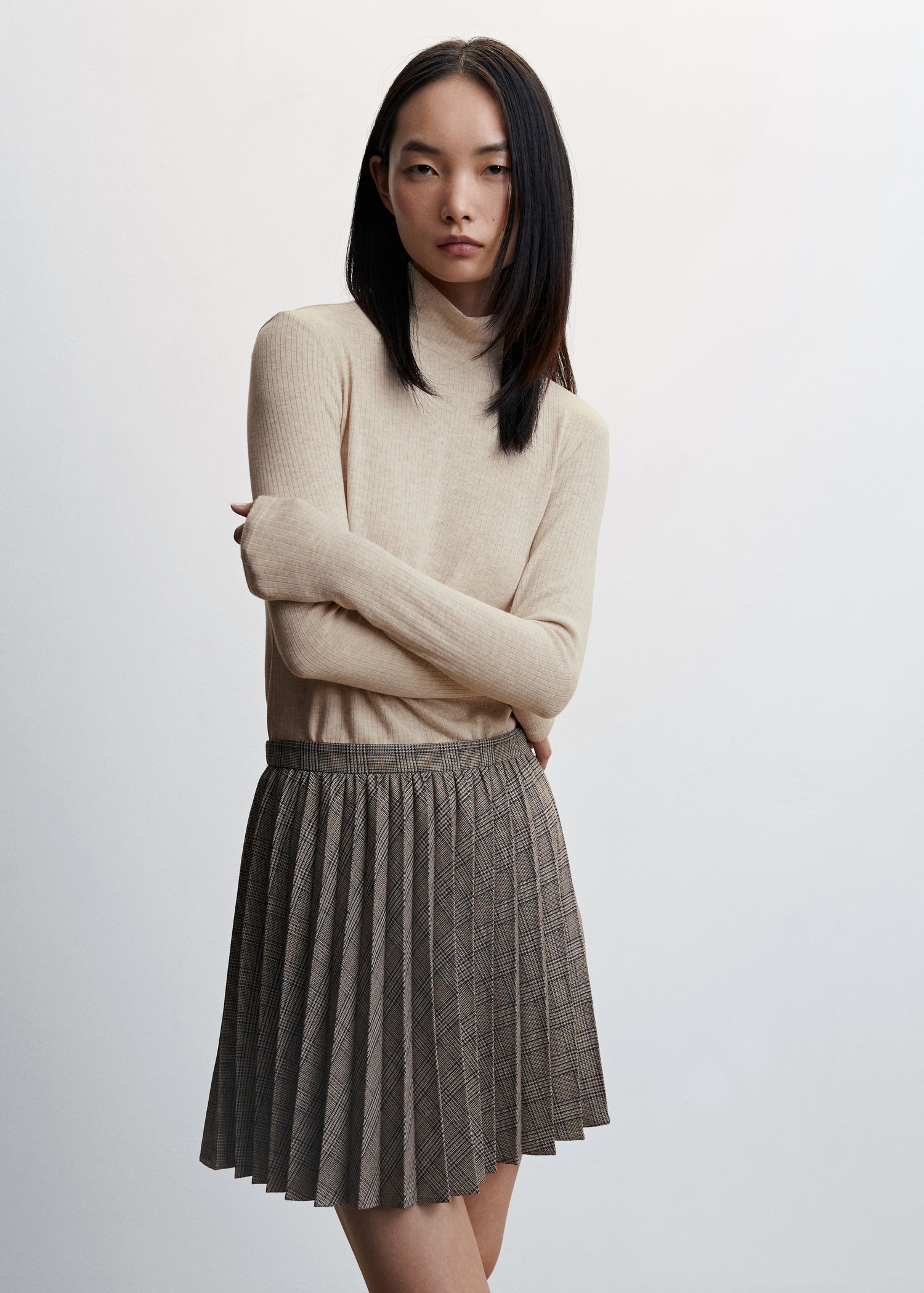 Ribbed long-sleeved t-shirt - Medium plane