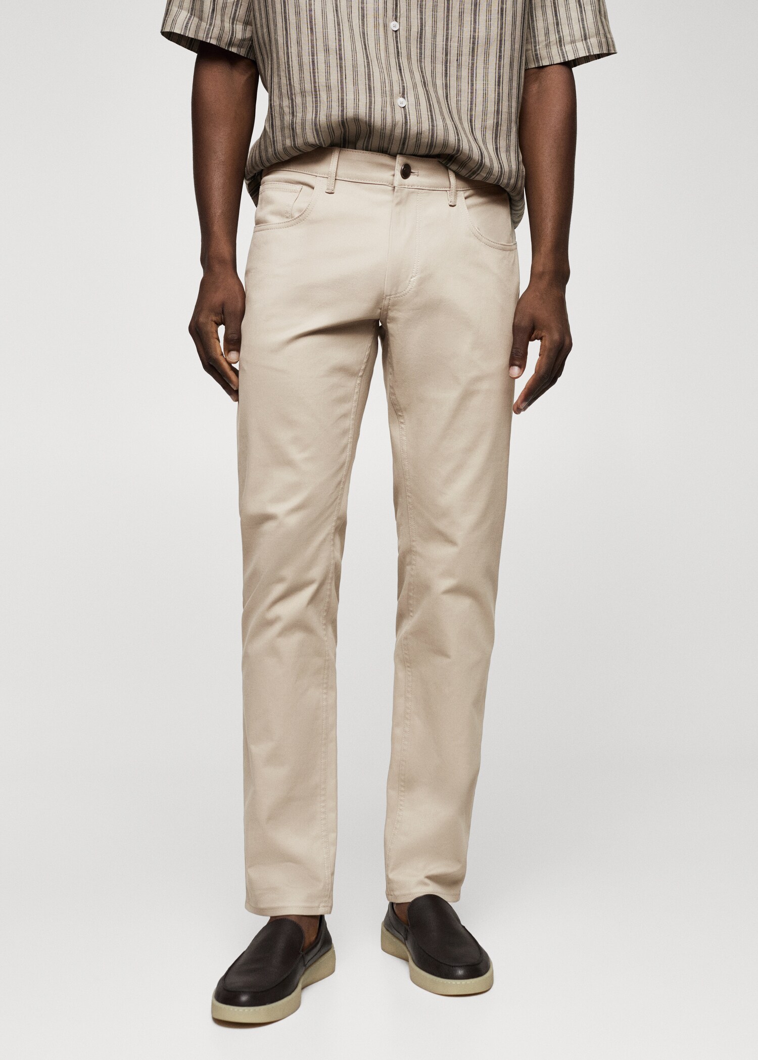Pantalons estil texà slim fit sarja - Pla mig