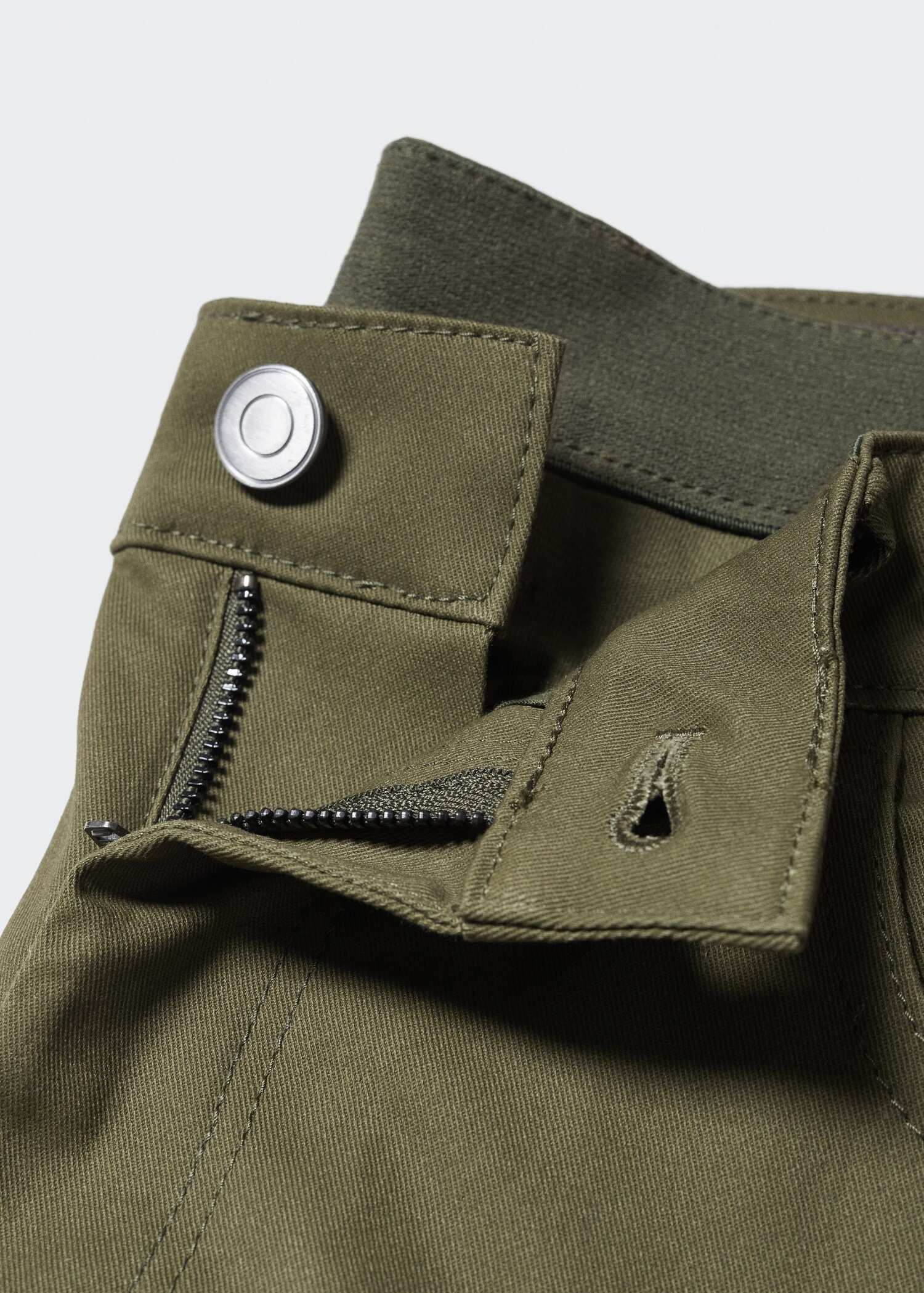 Slim fit denim-effect serge trousers - Details of the article 8