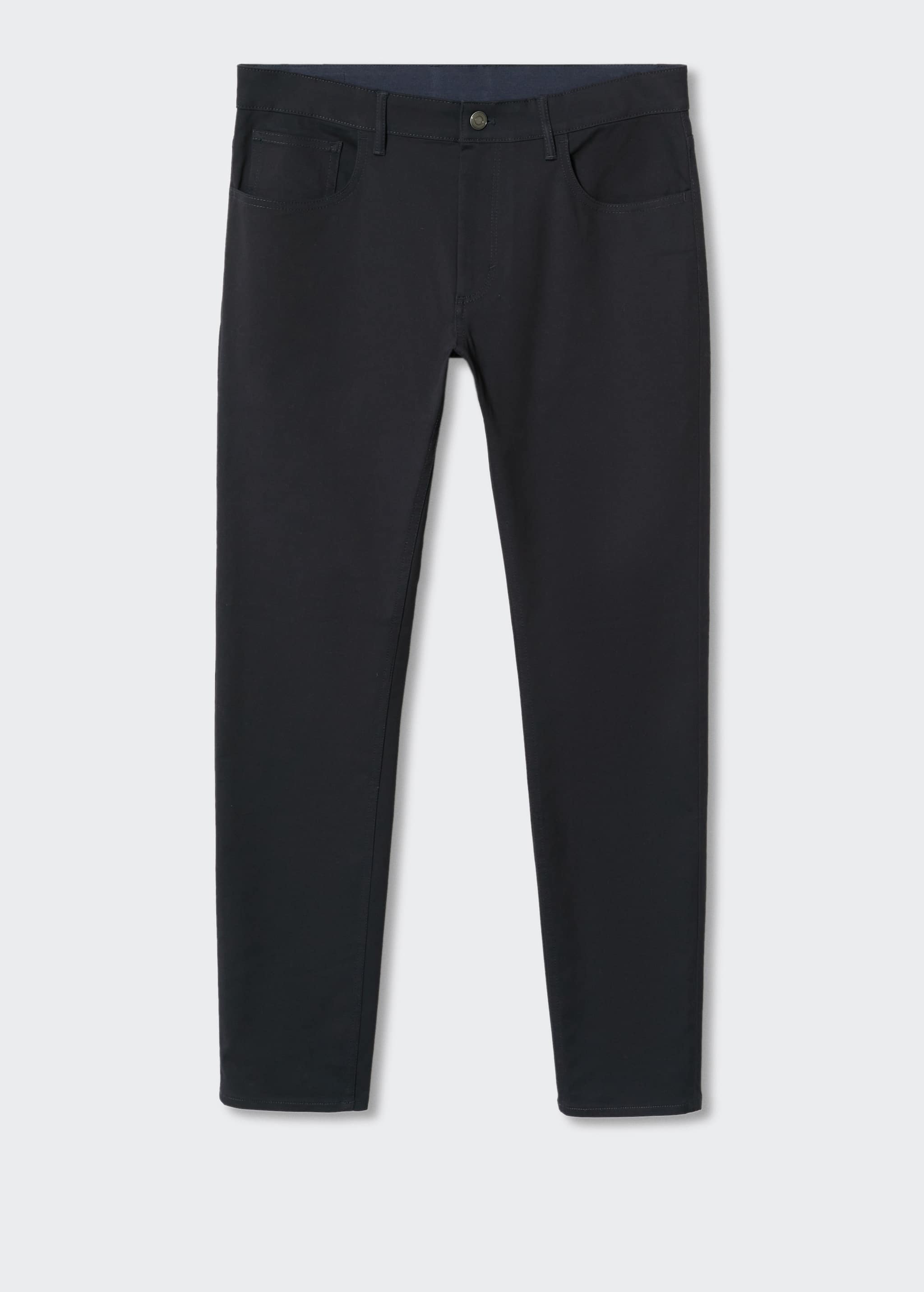 Slim fit denim-effect serge trousers - Article without model