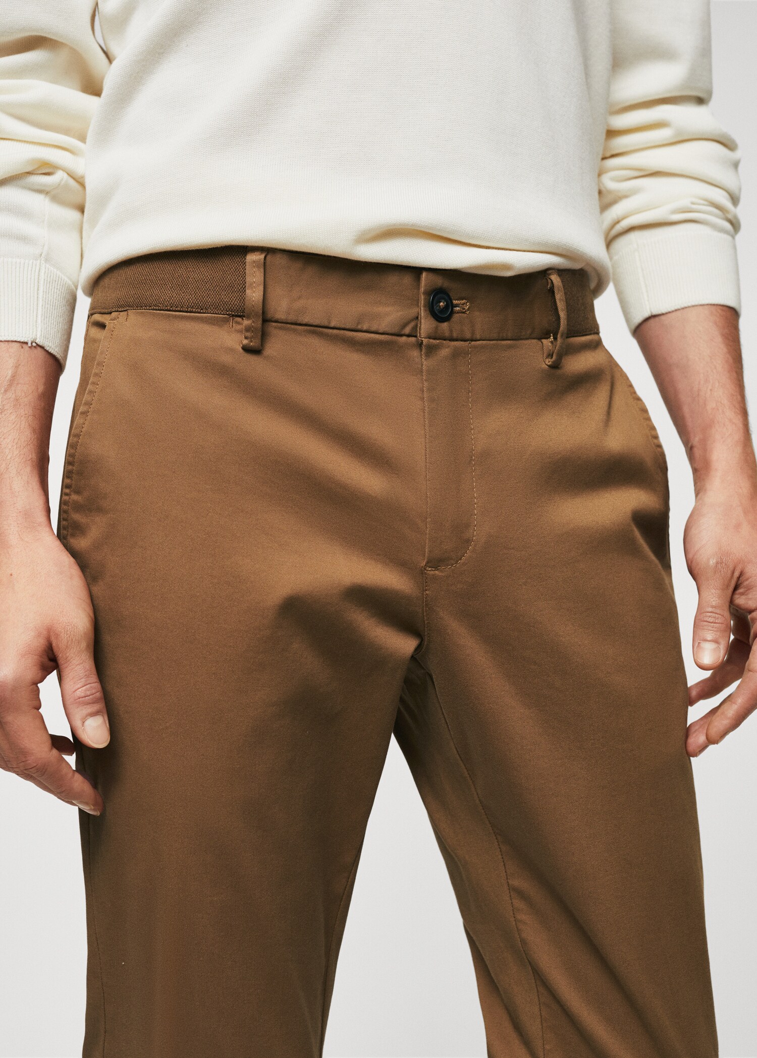 Tapered Crop-Baumwollhose - Detail des Artikels 1