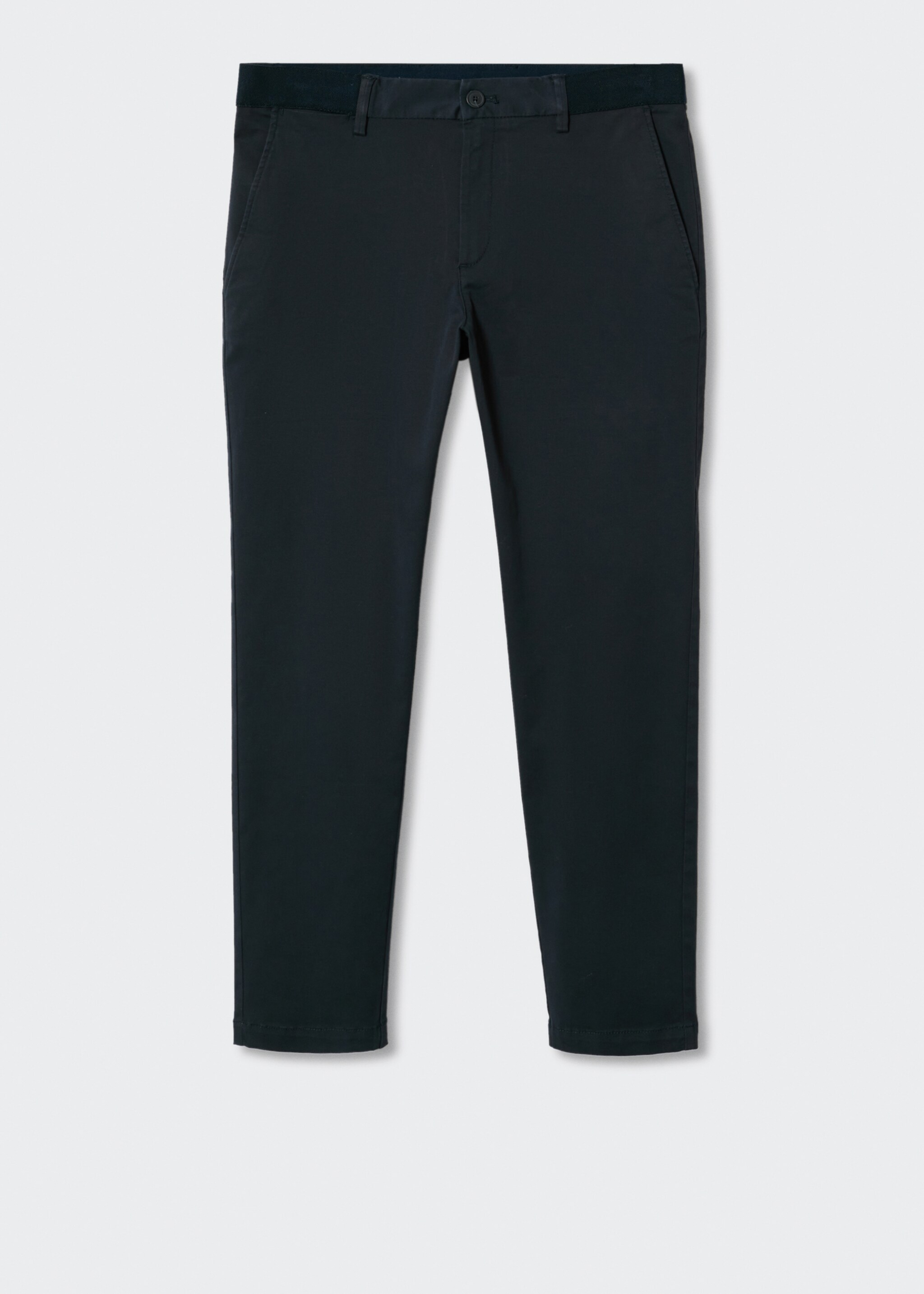 Cotton tapered crop trousers - Article without model, Dark Navy. Ref: 47000556-00.