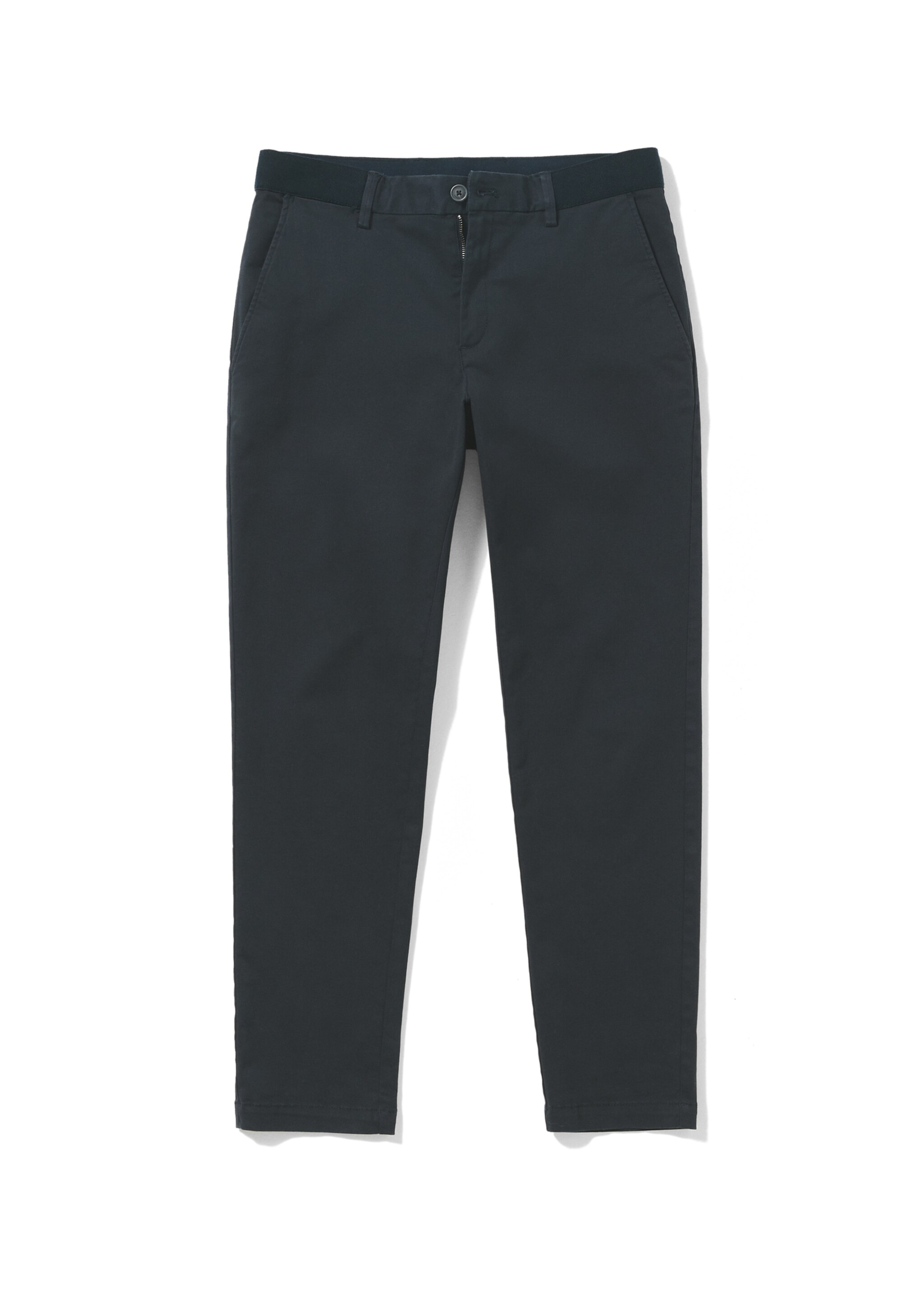 Cotton tapered crop trousers - Details of the article 9, Dark Navy. Ref: 47000556-00.