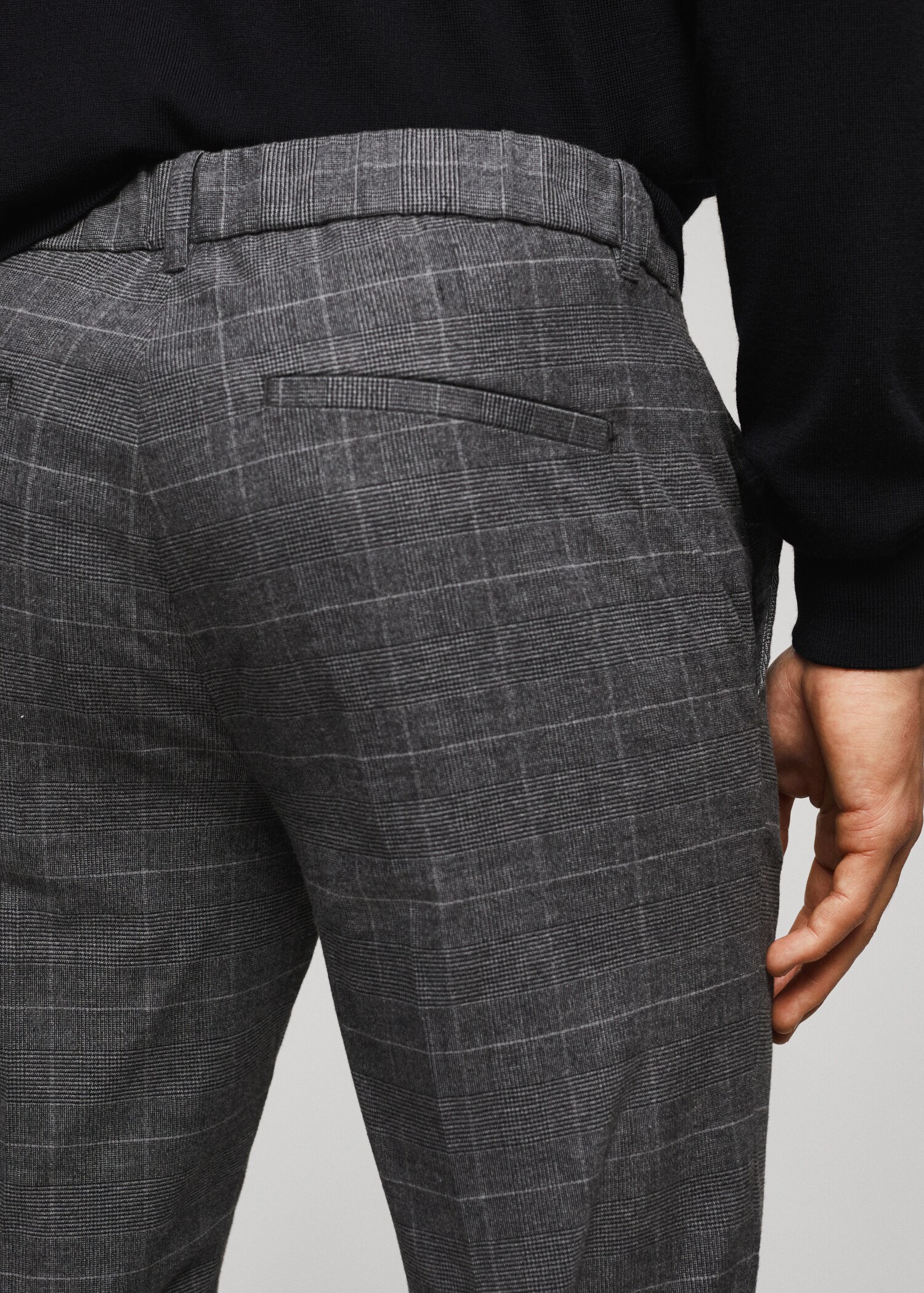 Pantalón slim fit algodón cuadros - Detalle del artículo 4