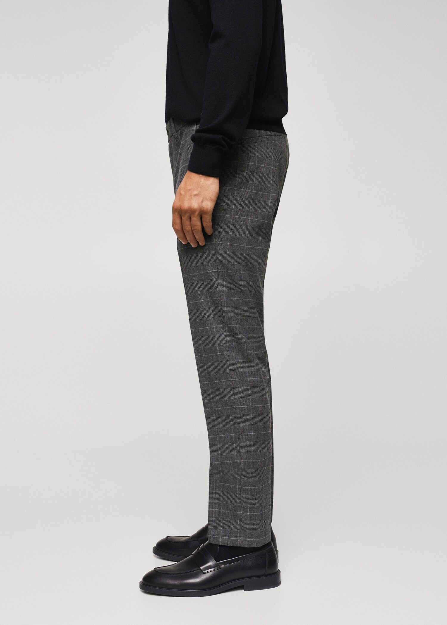 Pantalón slim fit algodón cuadros - Detalle del artículo 6