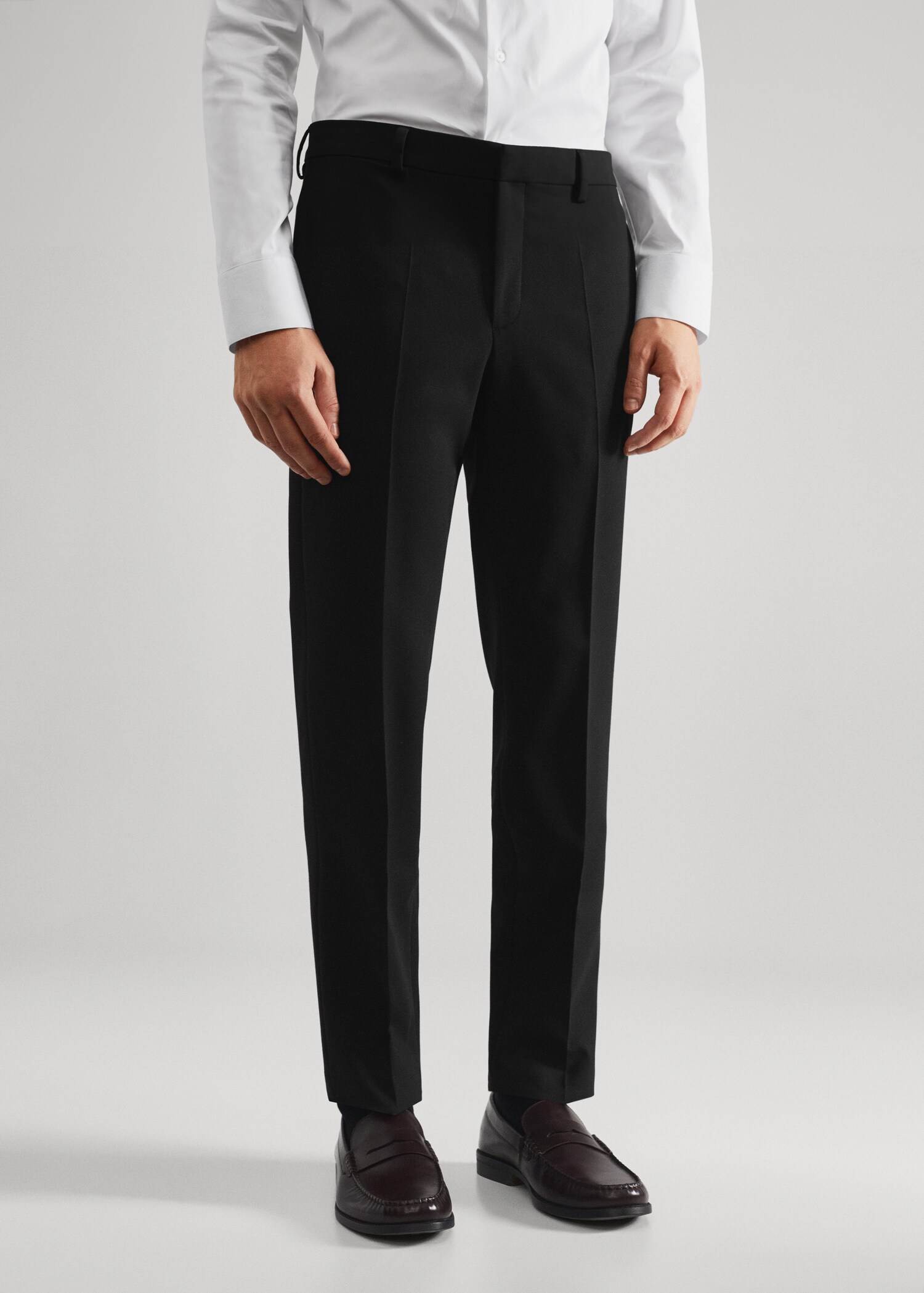 Super slim fit suit trousers - Medium plane