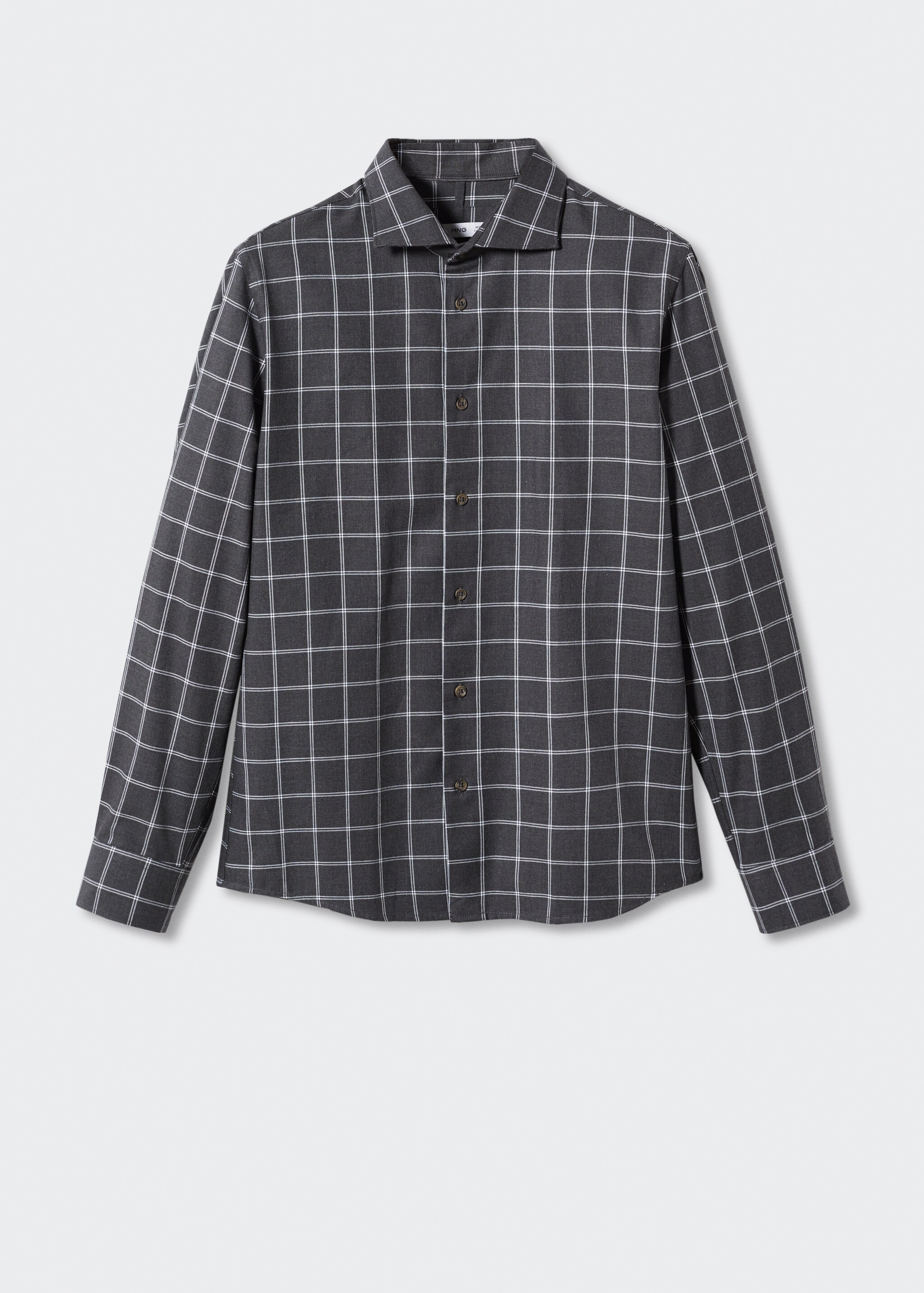 Slim-fit windowpane-check shirt - Article without model