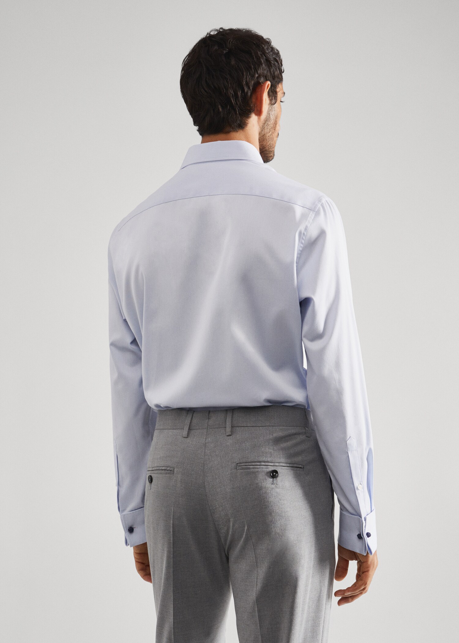 Slim-fit suit shirt cufflinks - Reverse of the article