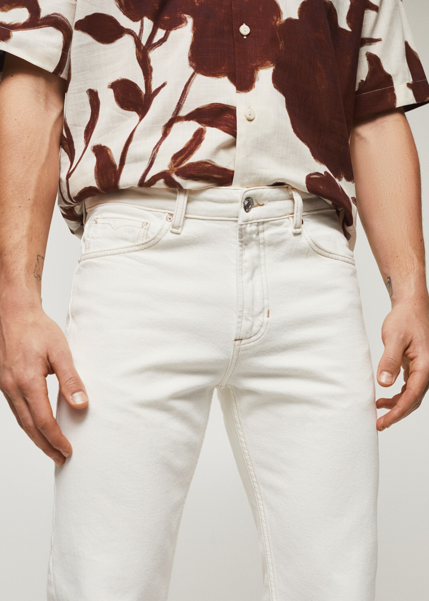 Ben tapered cropped jeans - Details of the article 1