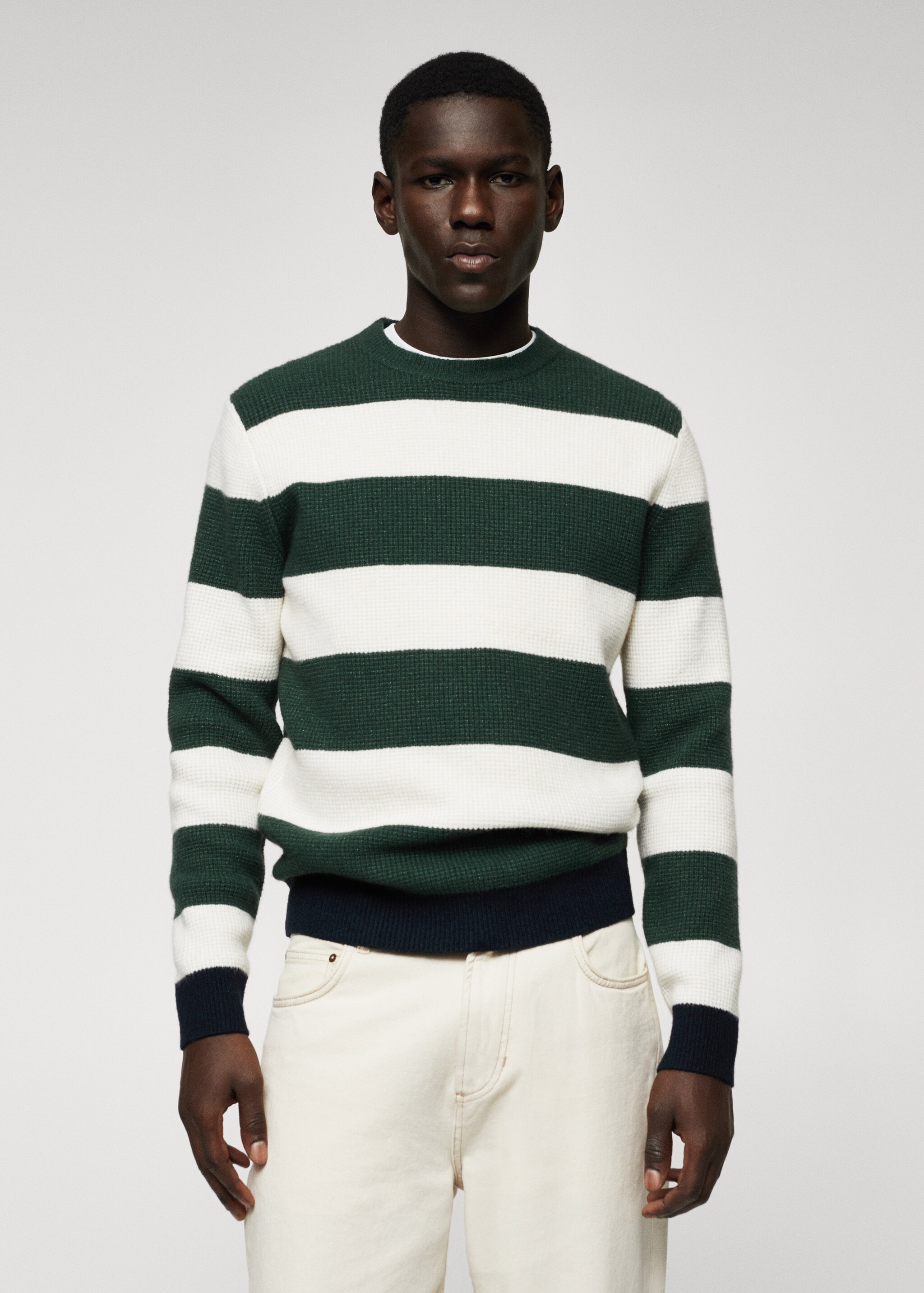 Contrasting stripes sweater - Medium plane