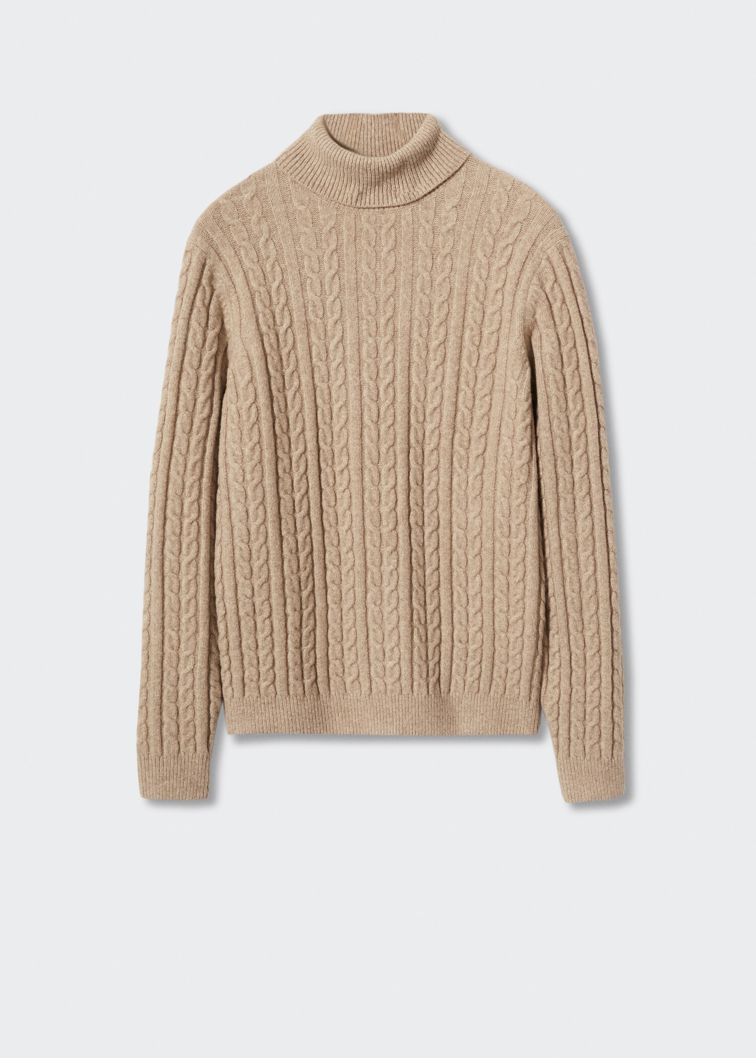 Rollkragenpullover mit Zopfmuster - Artikel ohne Model