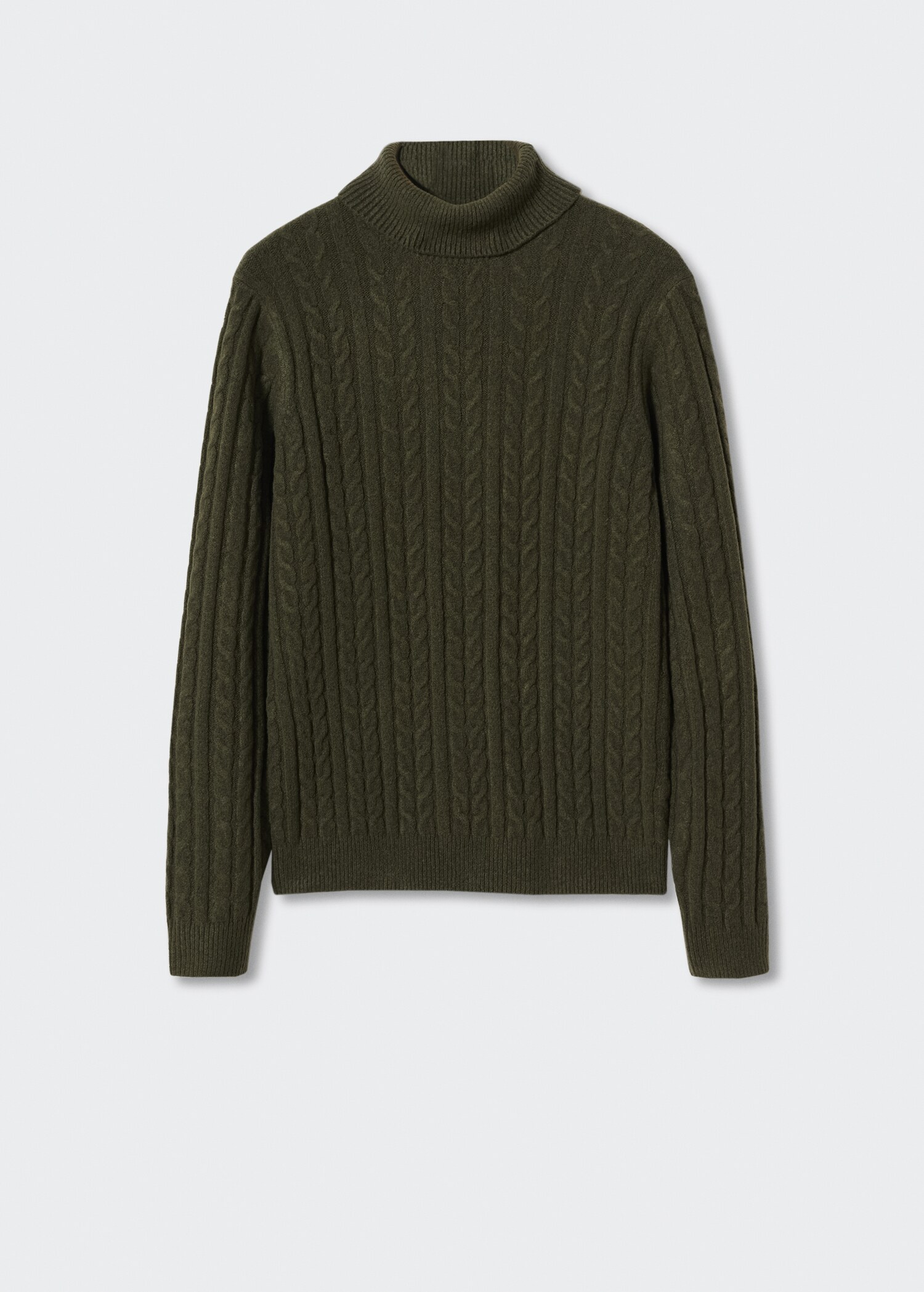 Rollkragenpullover mit Zopfmuster - Artikel ohne Model