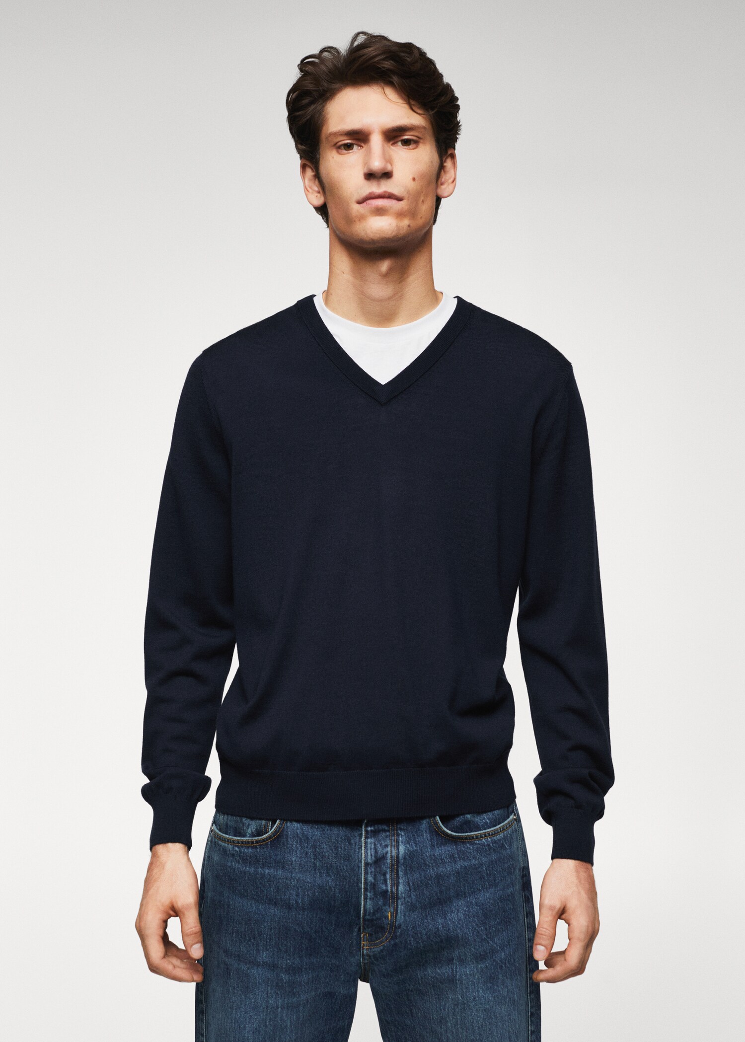 Merino wool washable sweater - Medium plane