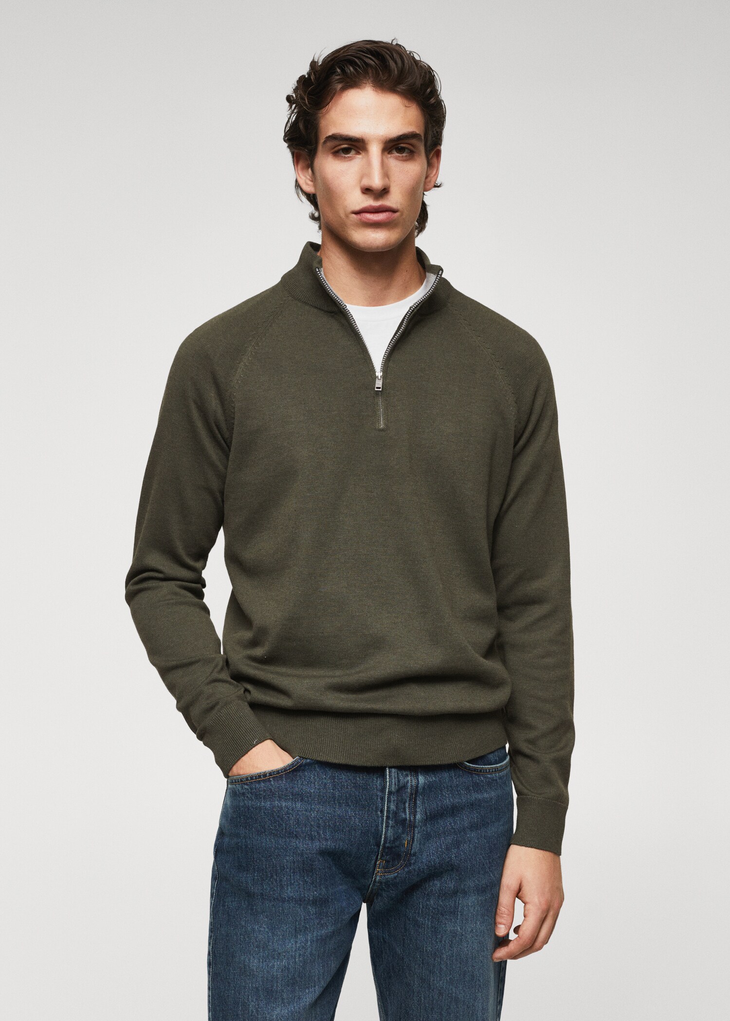Pullover cotone zip - Piano medio