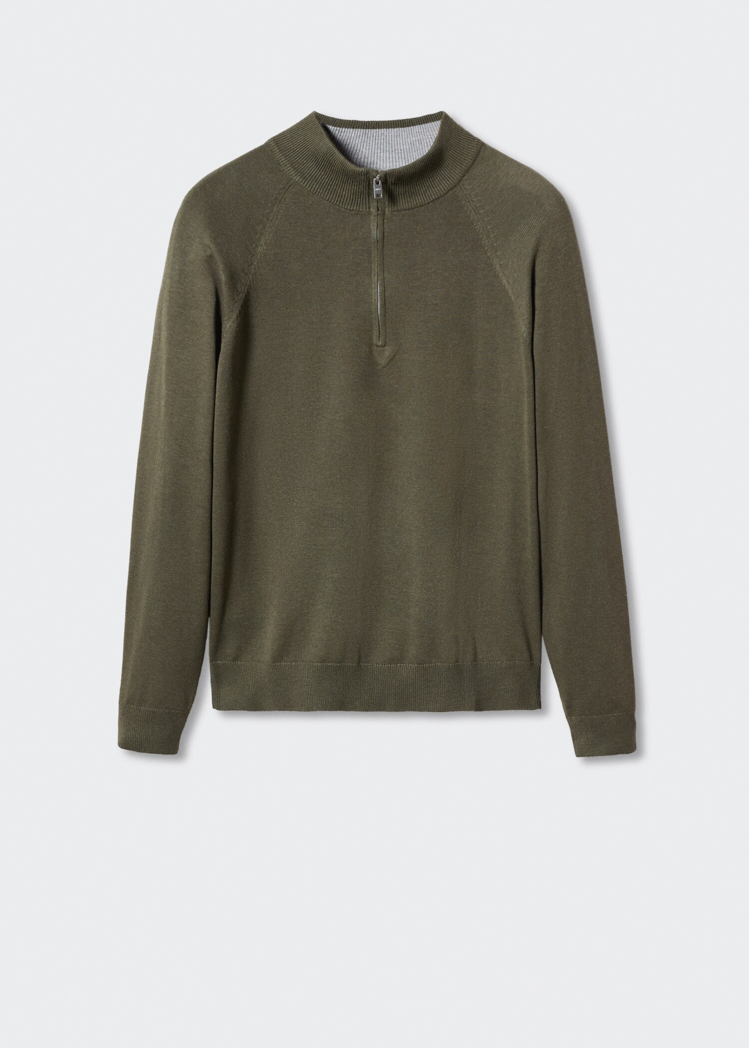 Pullover cotone zip - Articolo senza modello