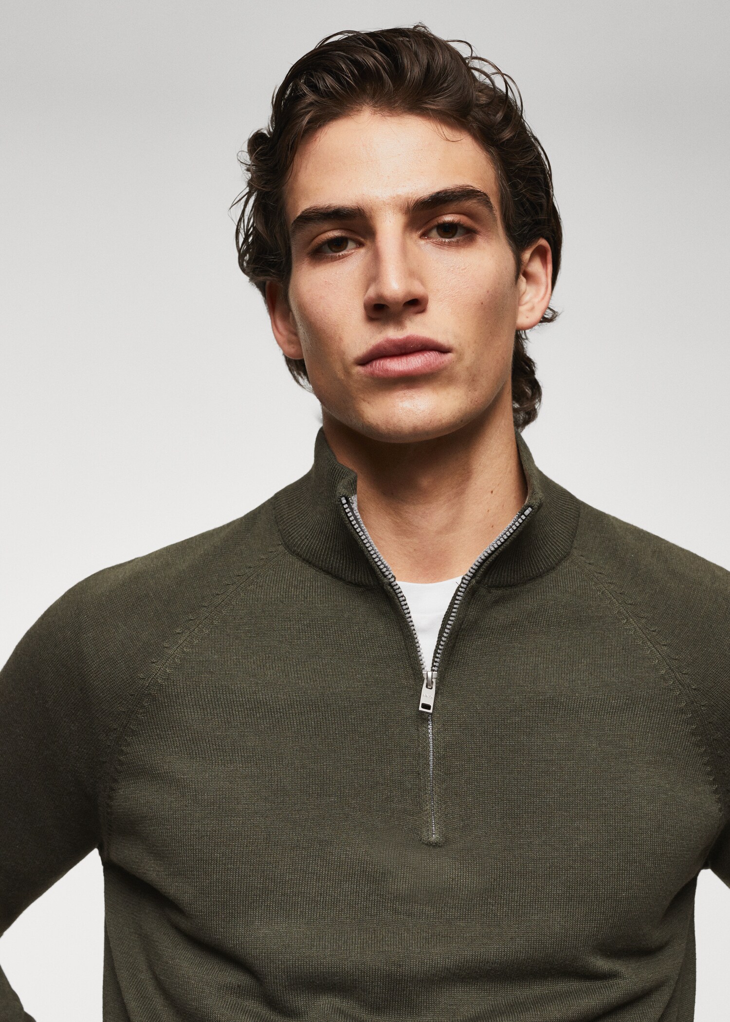 Pullover cotone zip - Dettaglio dell'articolo 1