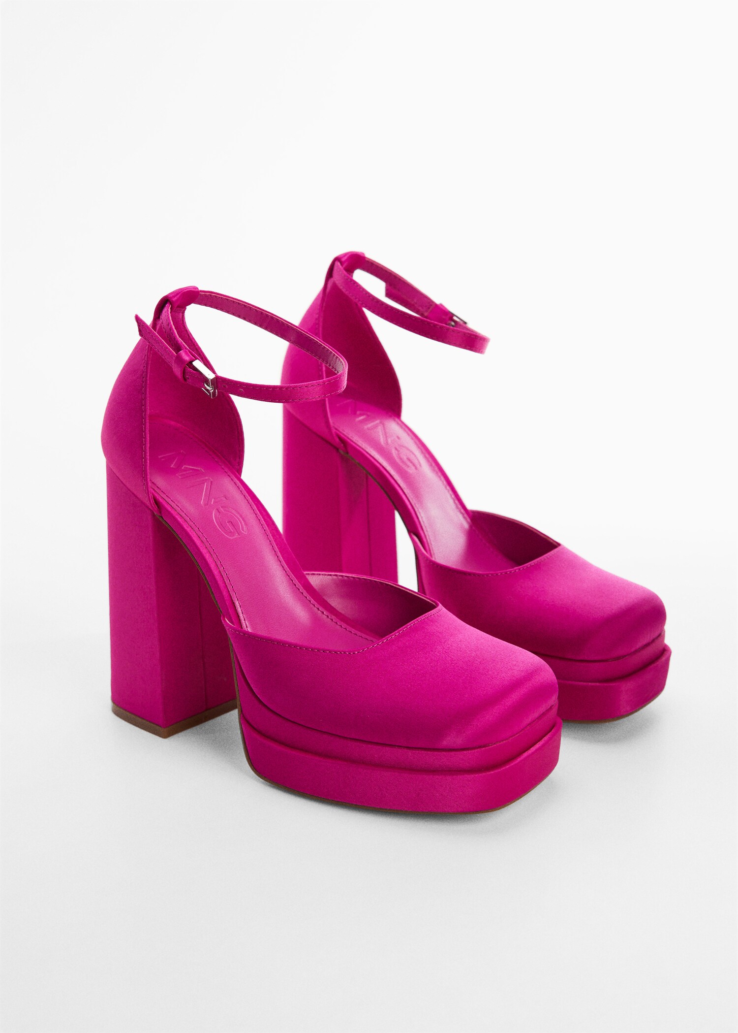 Satin platform shoes - Medium plane