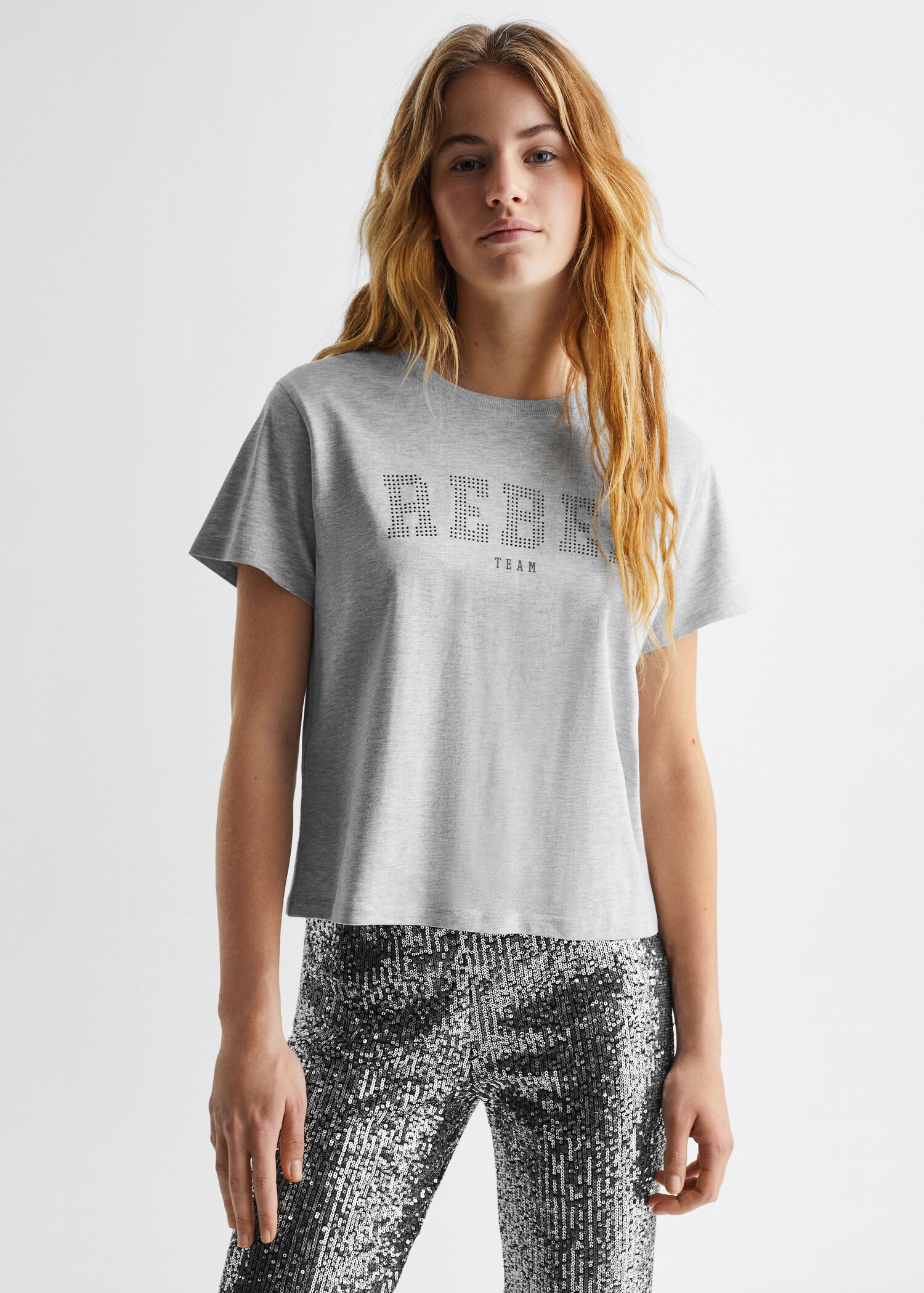 Printed cotton-blend T-shirt - Medium plane