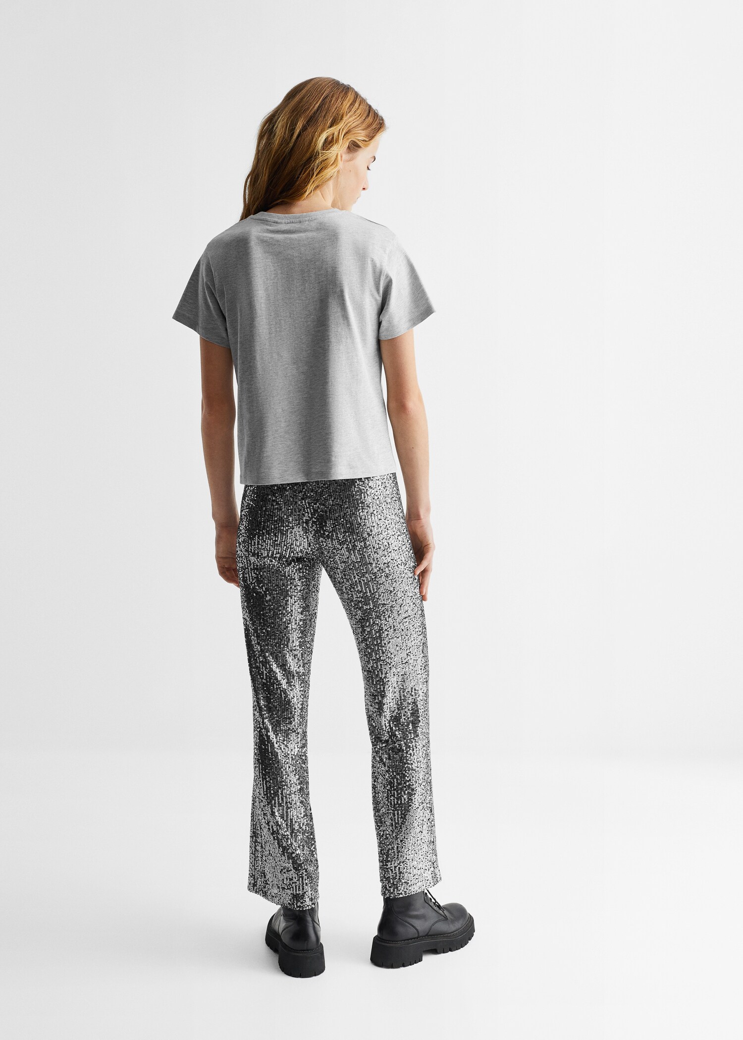 Printed cotton-blend T-shirt - Reverse of the article