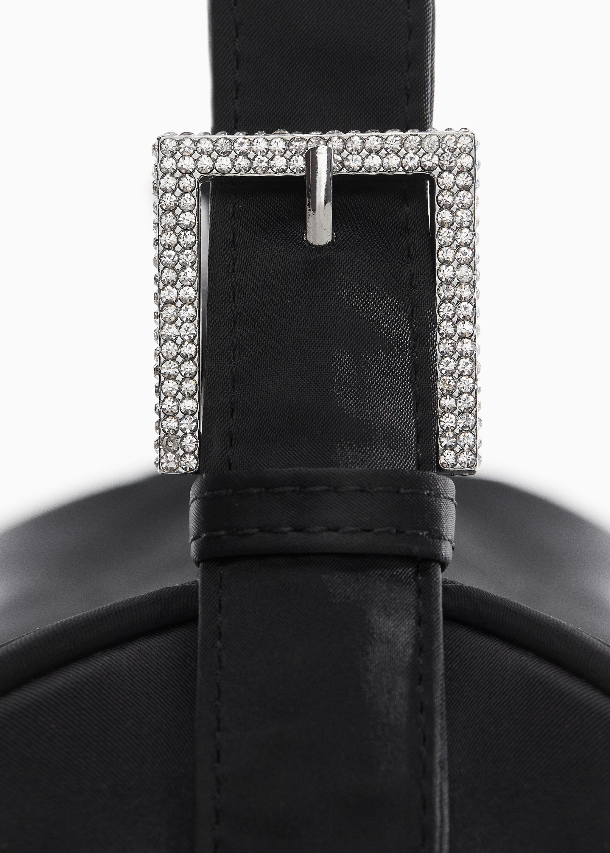 Strass shoulder bag with buckle - Details of the article 1