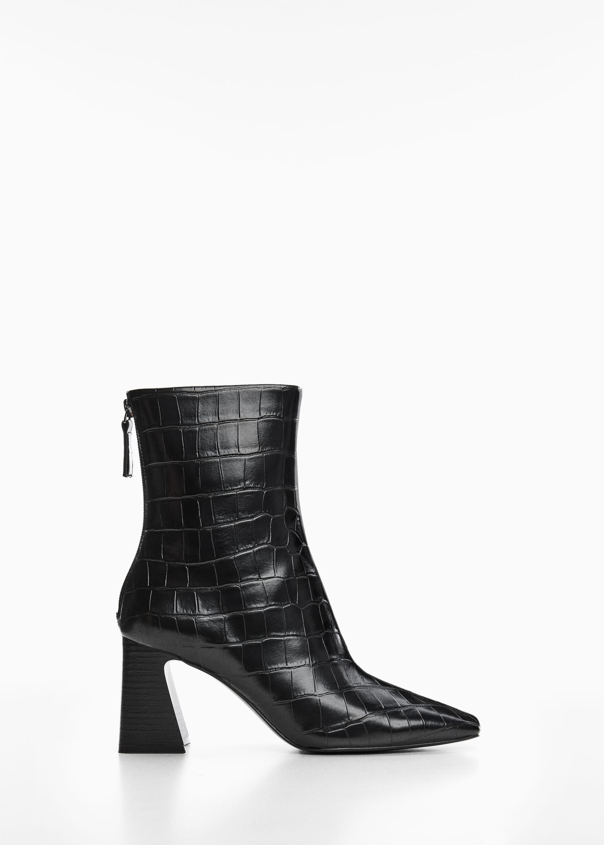 Croc-effect ankle boots - Article without model
