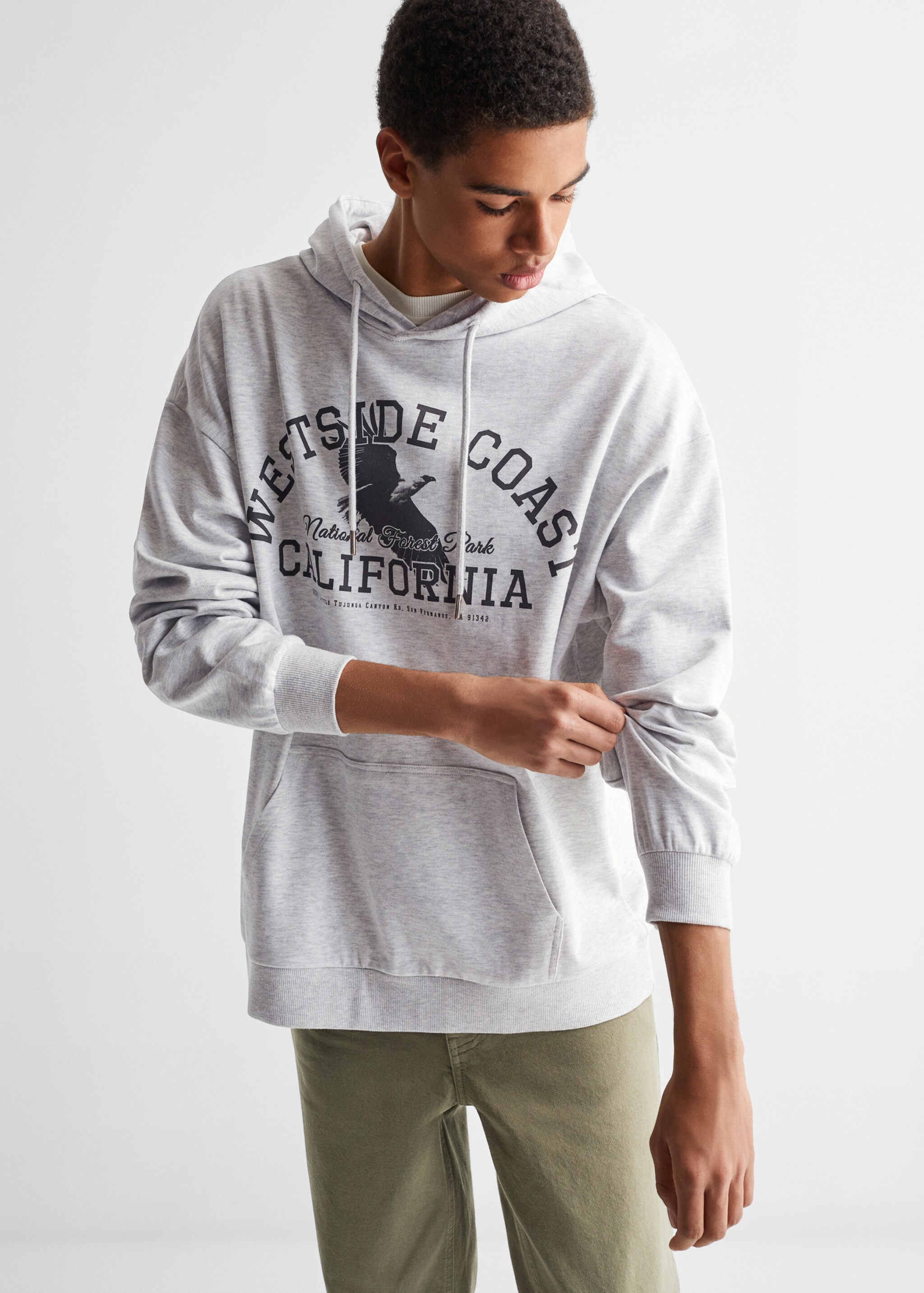 Feliratos gyapjú sweatshirt - Felezősík