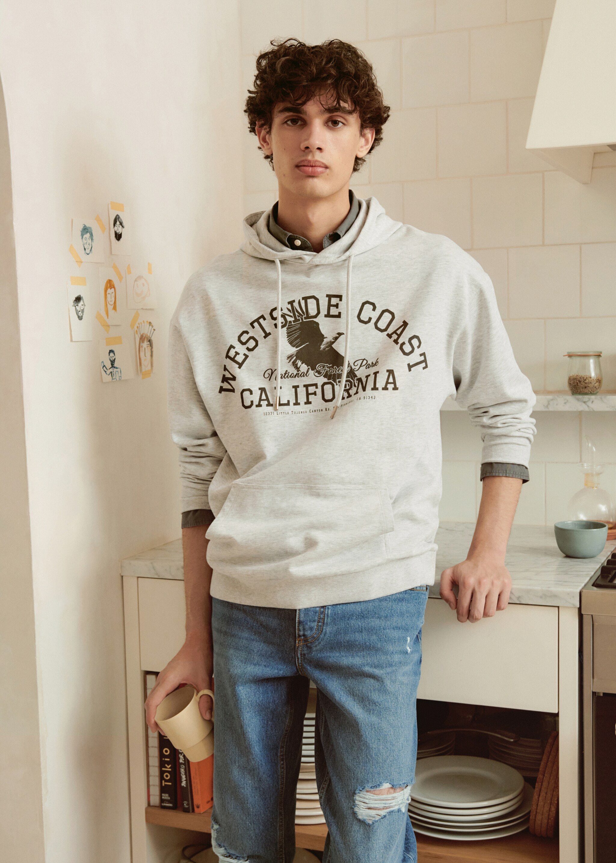 Feliratos gyapjú sweatshirt - A termék adatai 5