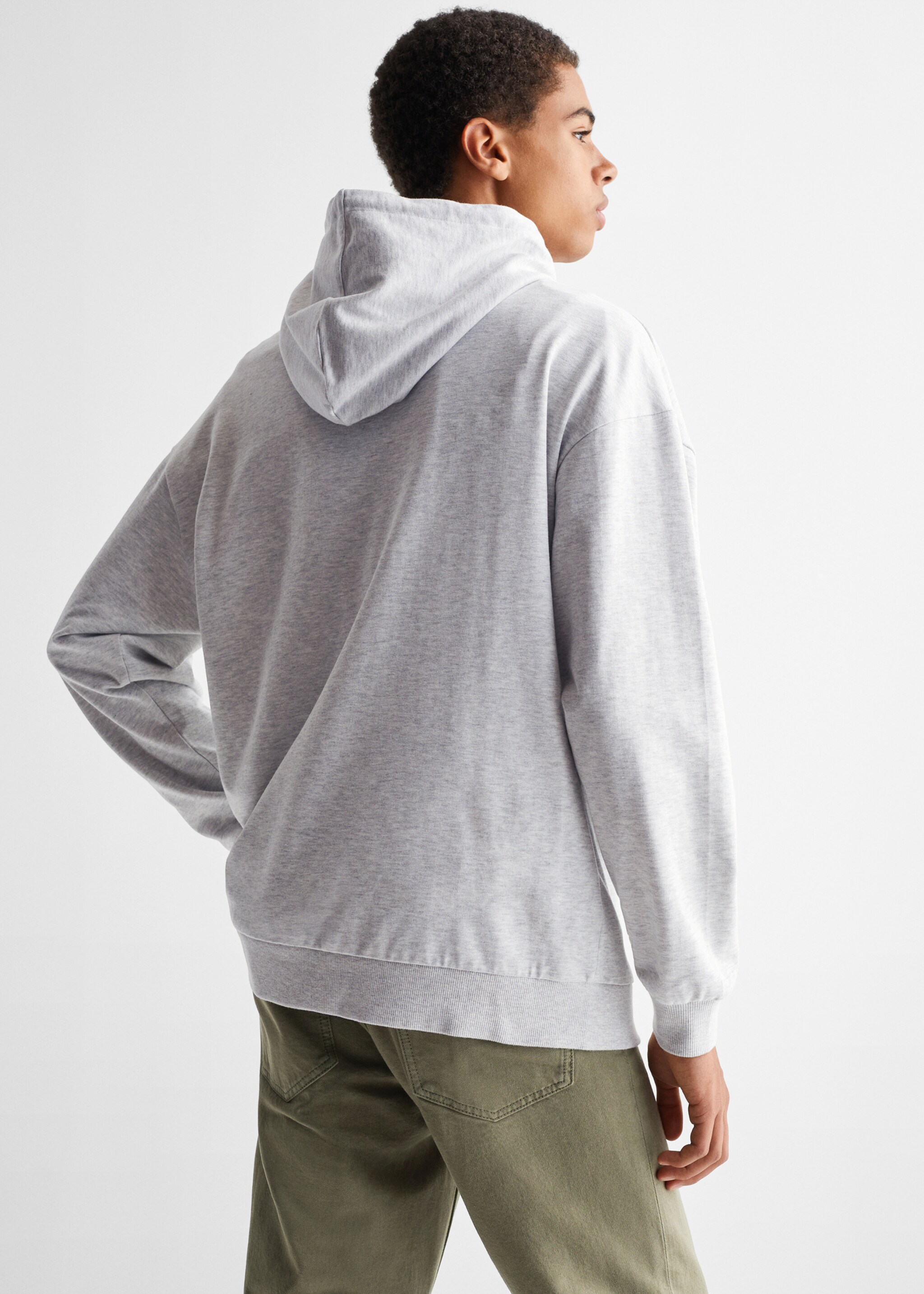 Feliratos gyapjú sweatshirt - A cikk hátulja