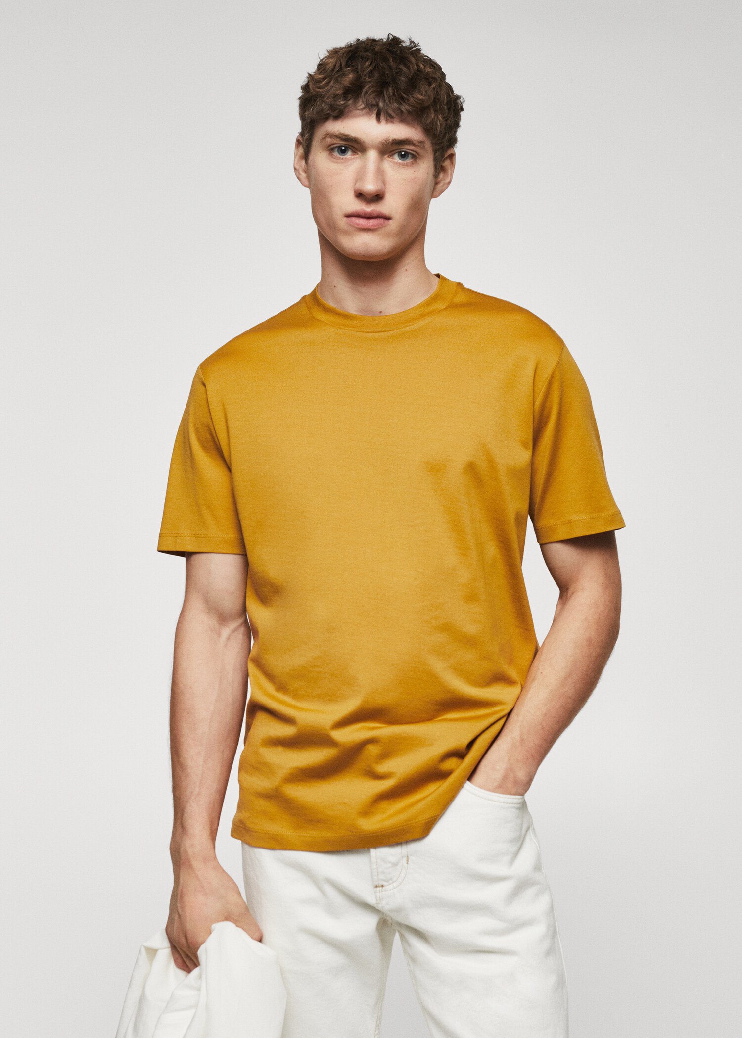 Basic mercerised lightweight shirt - Medium plane