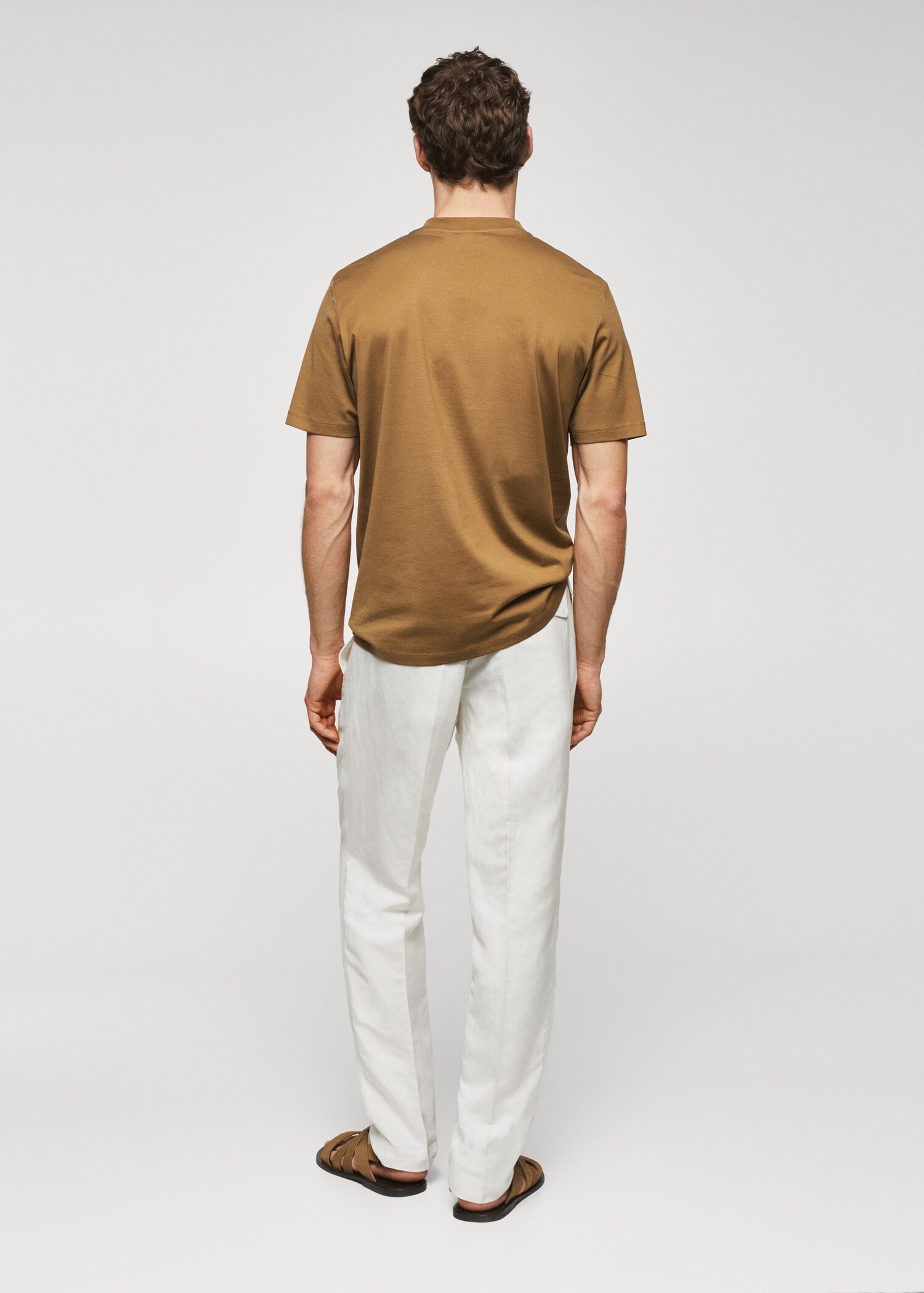 Basic mercerised lightweight shirt - Reverse of the article