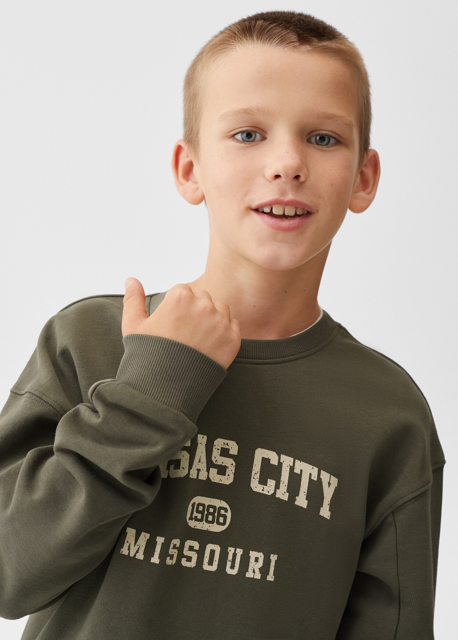 Printed cotton sweatshirt - Details of the article 1