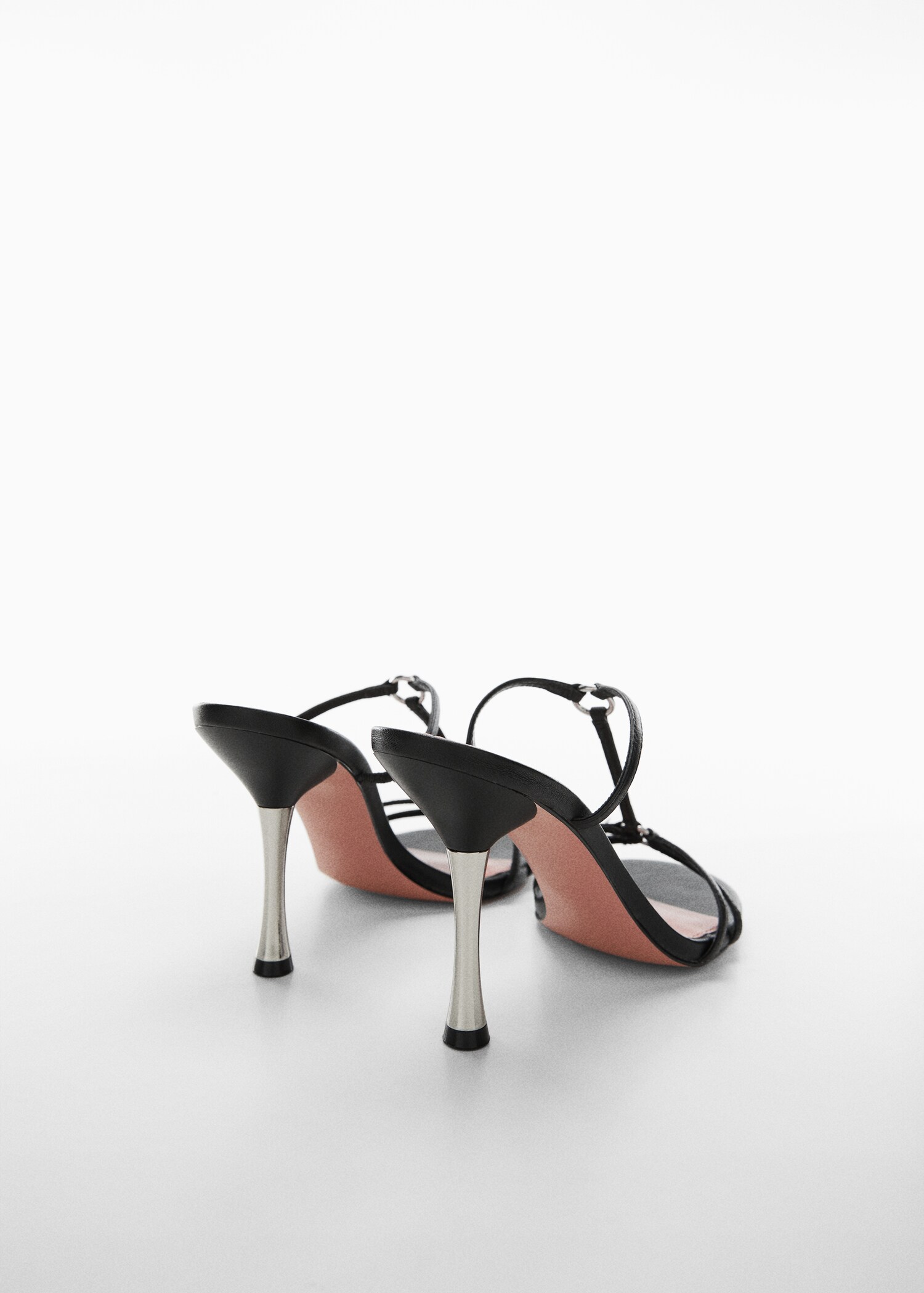 Heeled leather sandals with straps - Details of the article 1