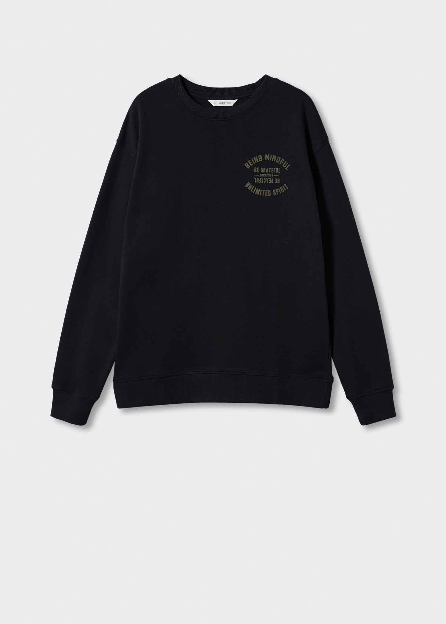 Katoenen sweatshirt met boodschap - Artikel zonder model