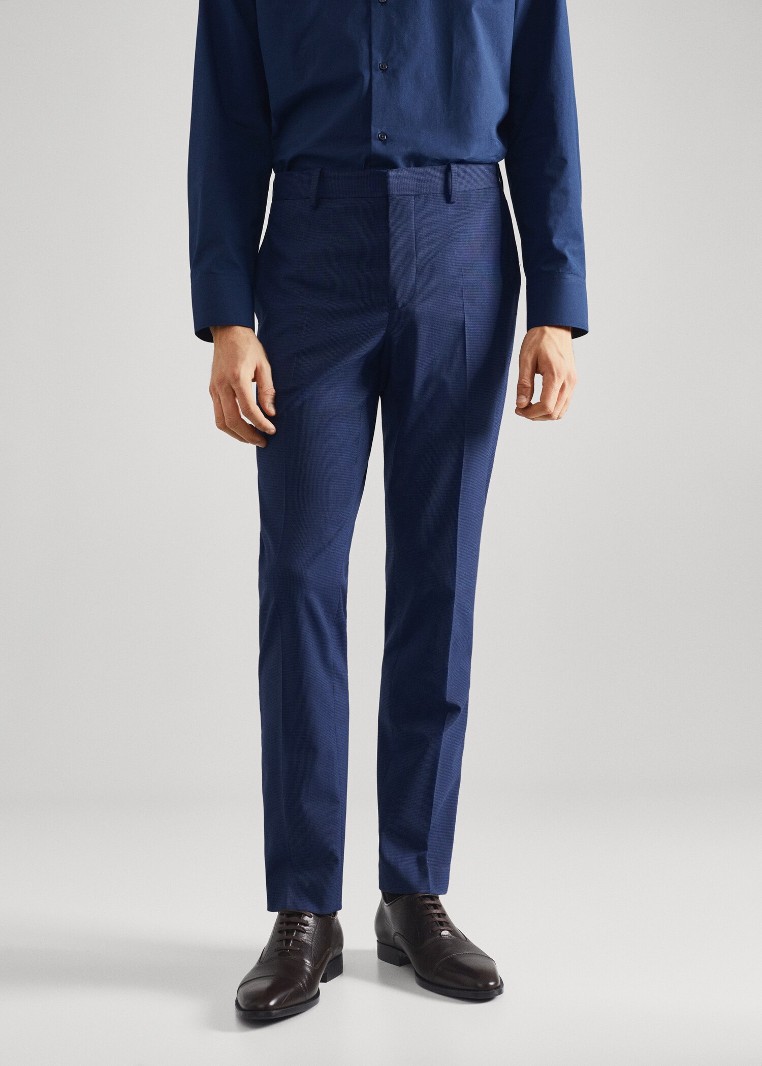 Super slim fit suit trousers - Medium plane