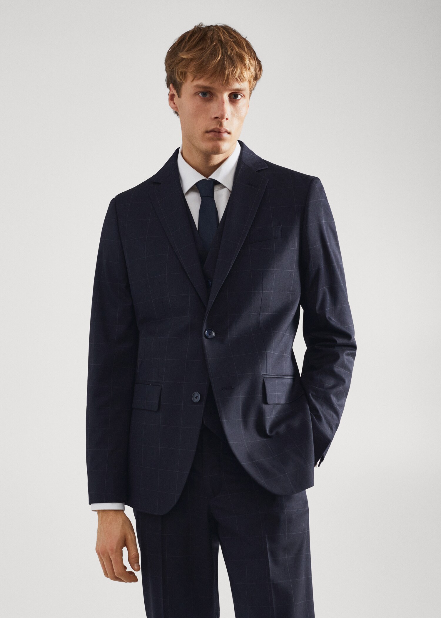 Slim-fit suit jacket - Medium plane