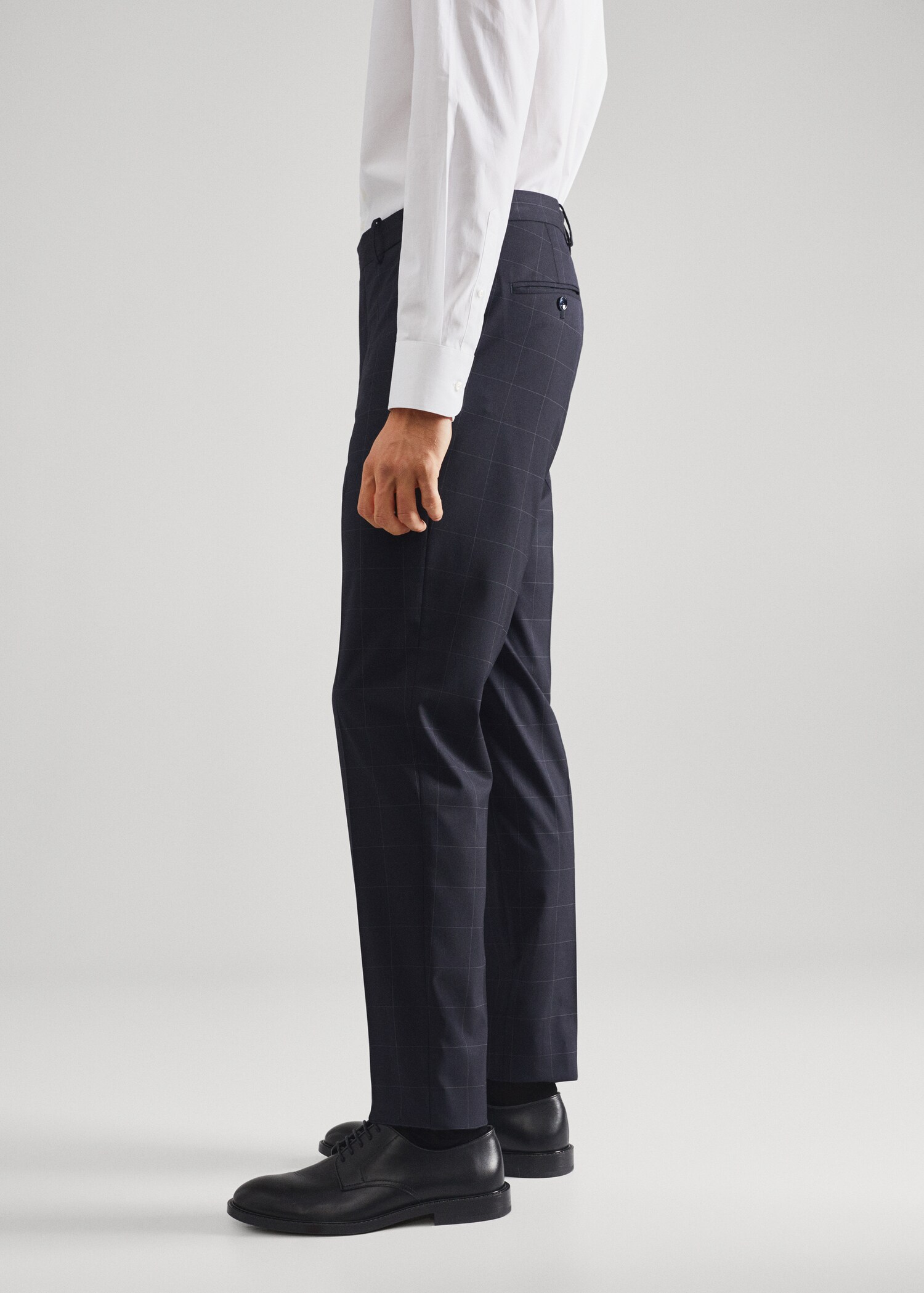 Slim fit check suit trousers - Details of the article 6