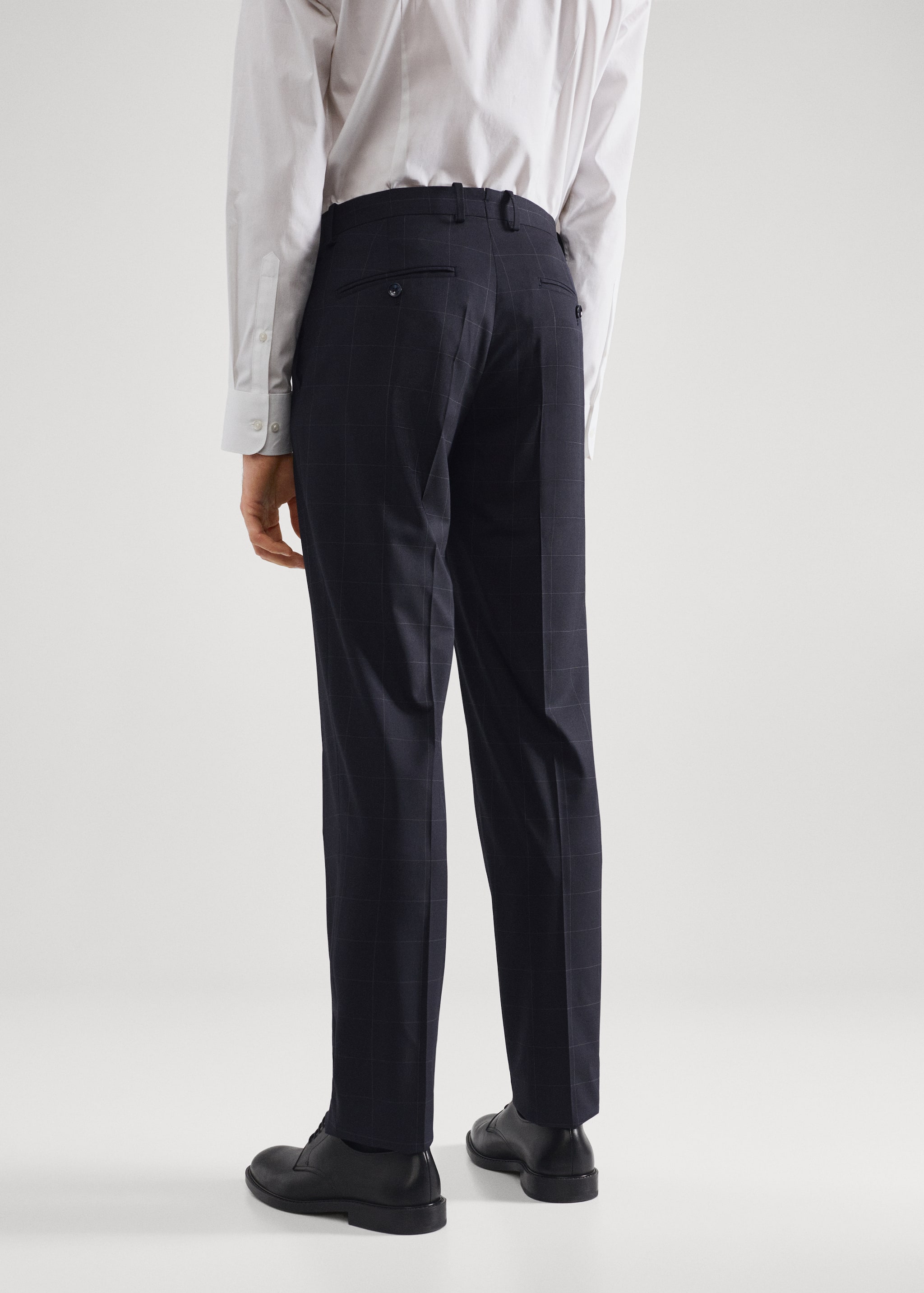 Slim fit check suit trousers - Reverse of the article