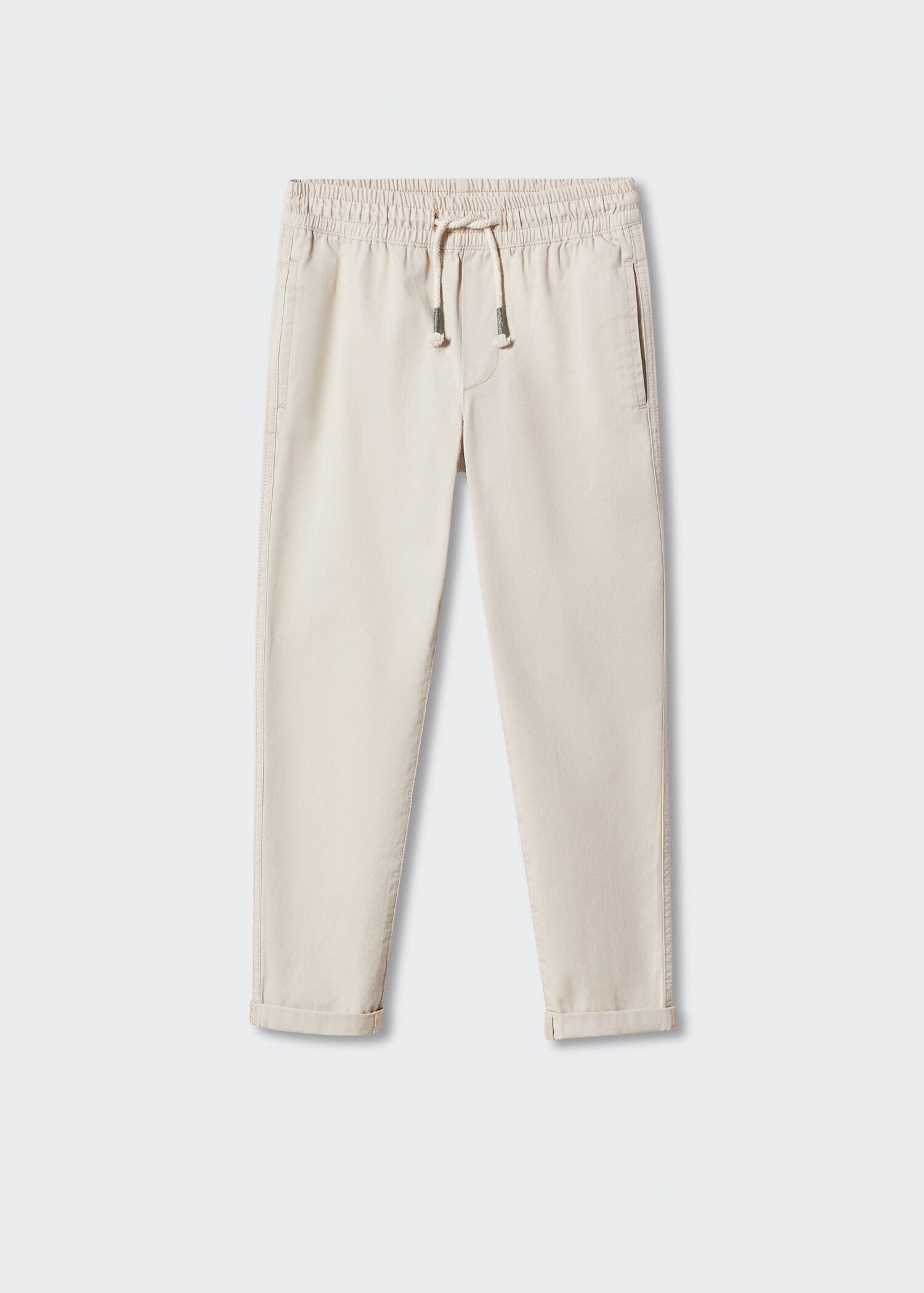 Straight-fit trousers with elastic waist - Article without model