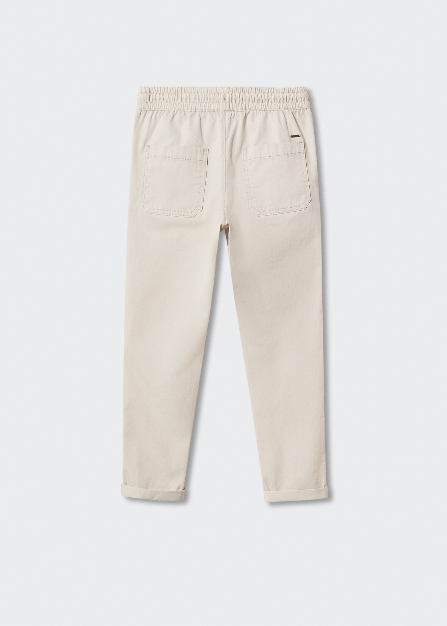 Straight-fit trousers with elastic waist - Reverse of the article