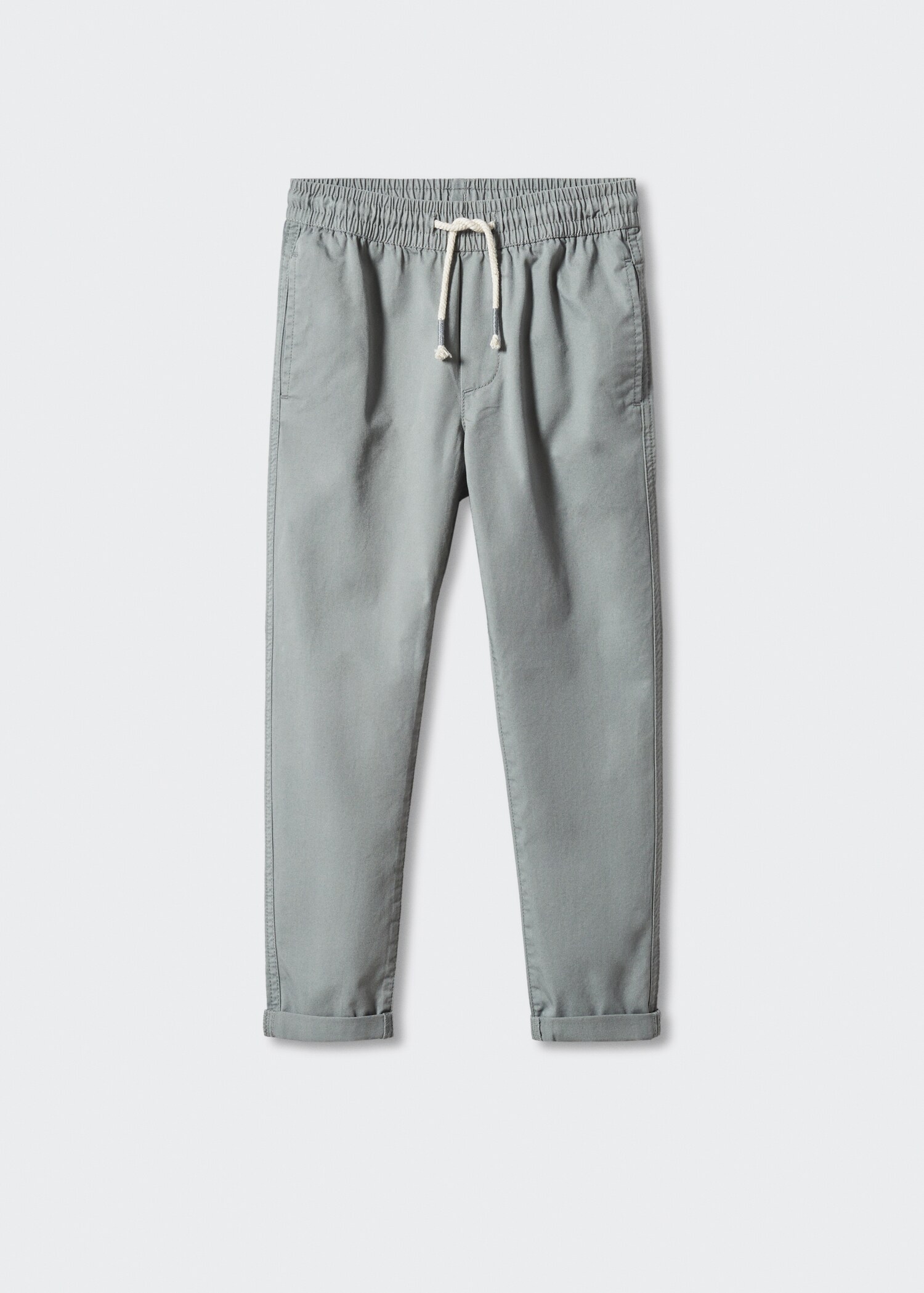 Straight-fit trousers with elastic waist - Article without model