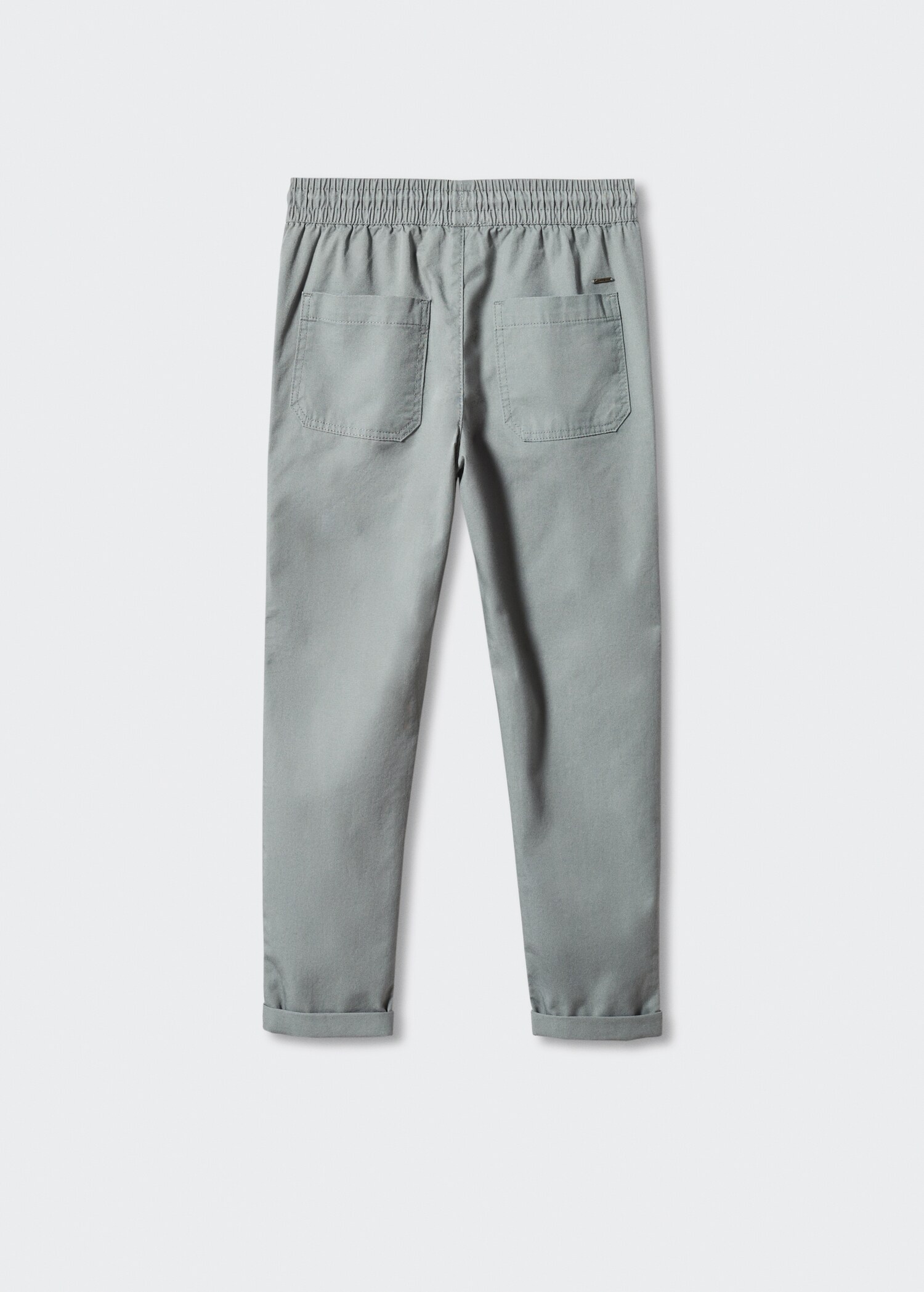 Straight-fit trousers with elastic waist - Reverse of the article