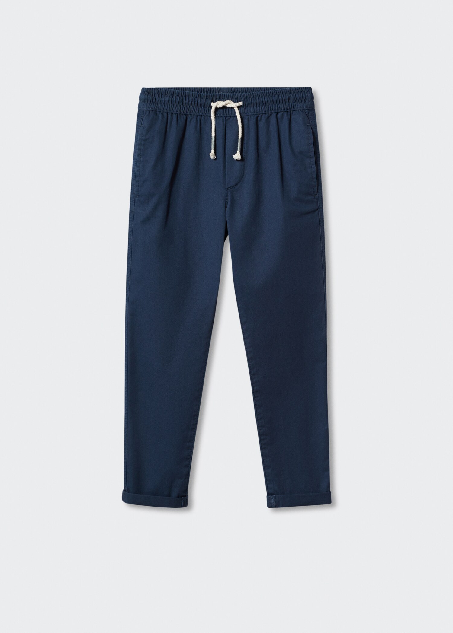 Straight-fit trousers with elastic waist - Article without model