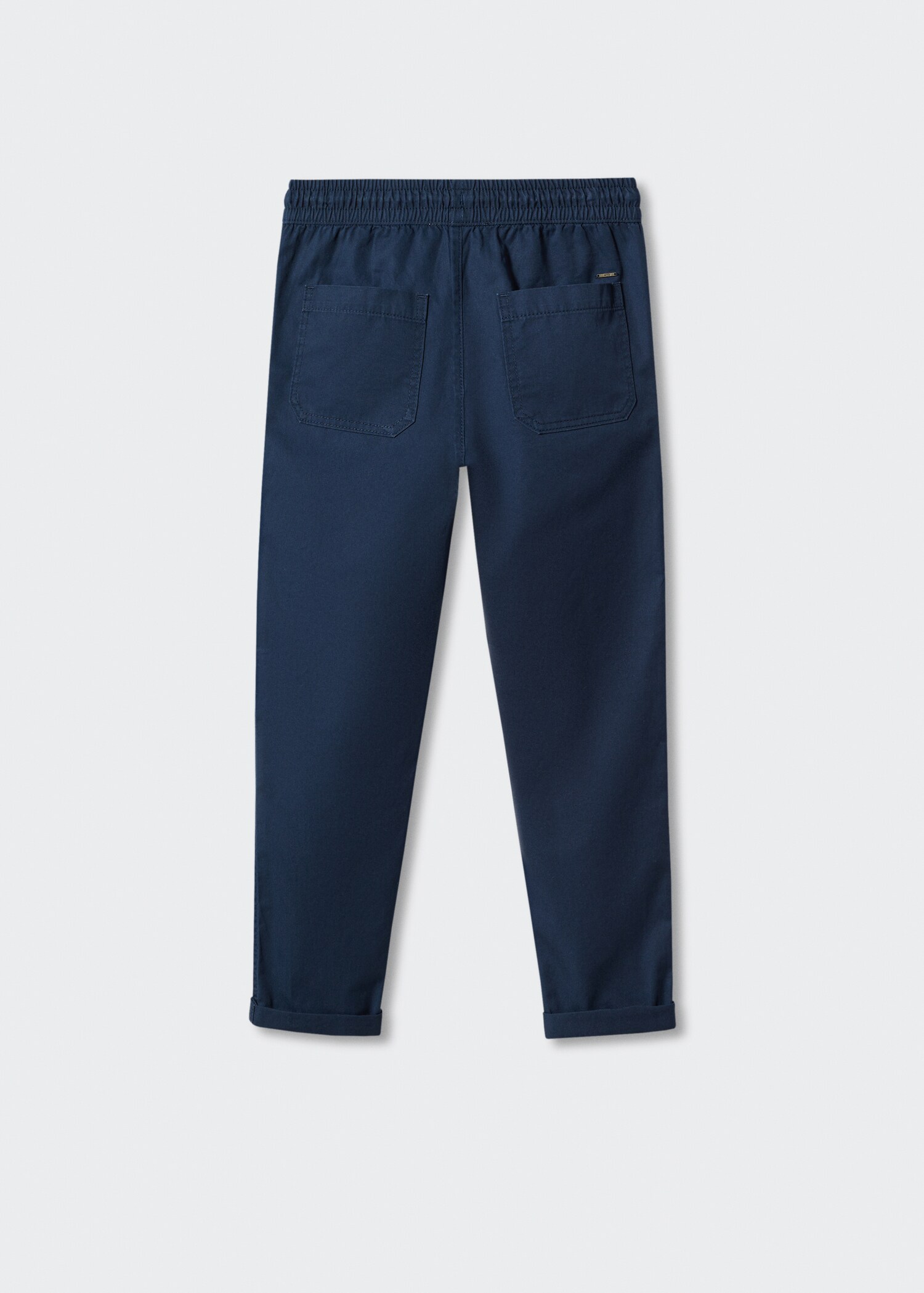 Straight-fit trousers with elastic waist - Reverse of the article