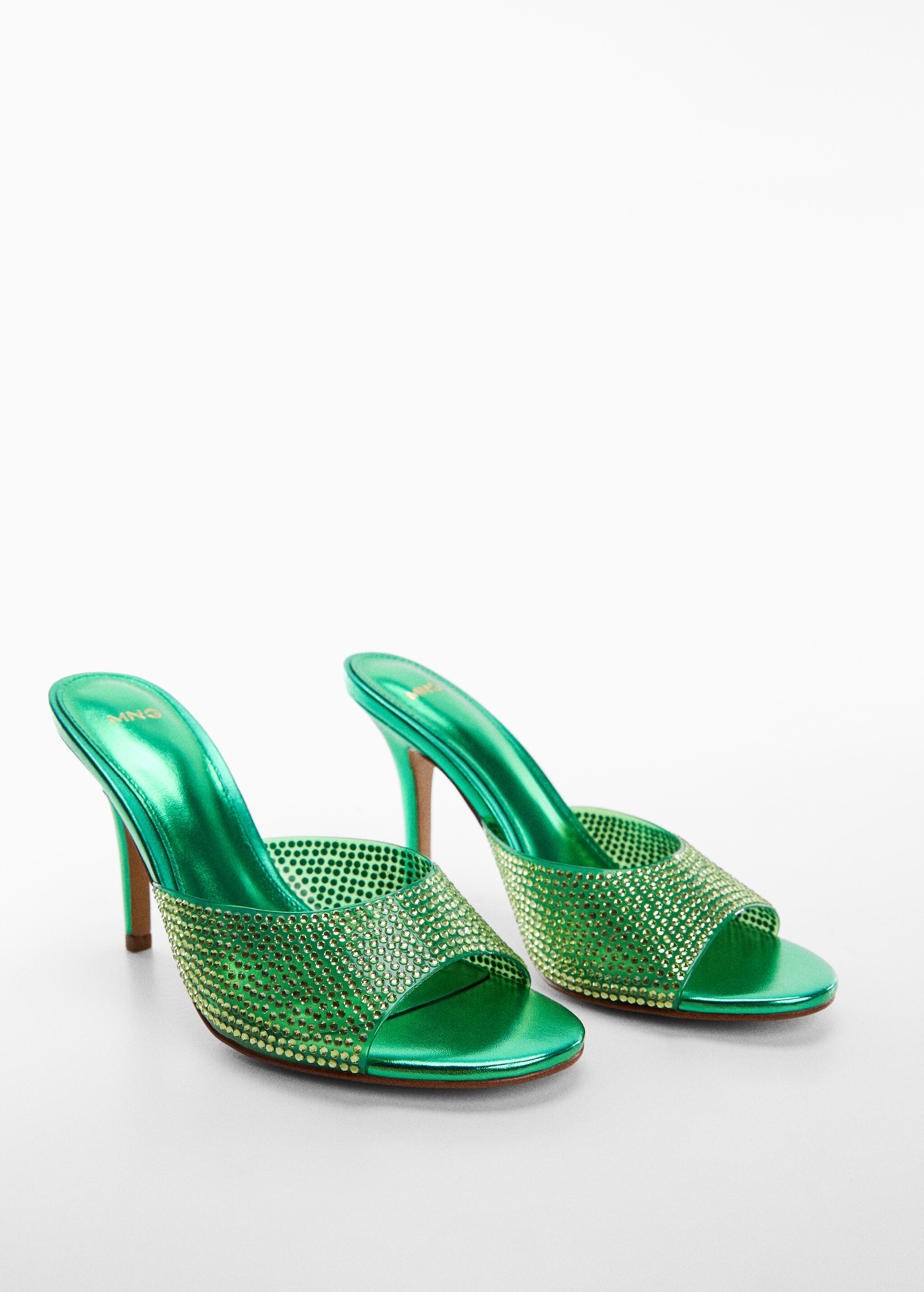 Glitter high-heeled sandals - Medium plane